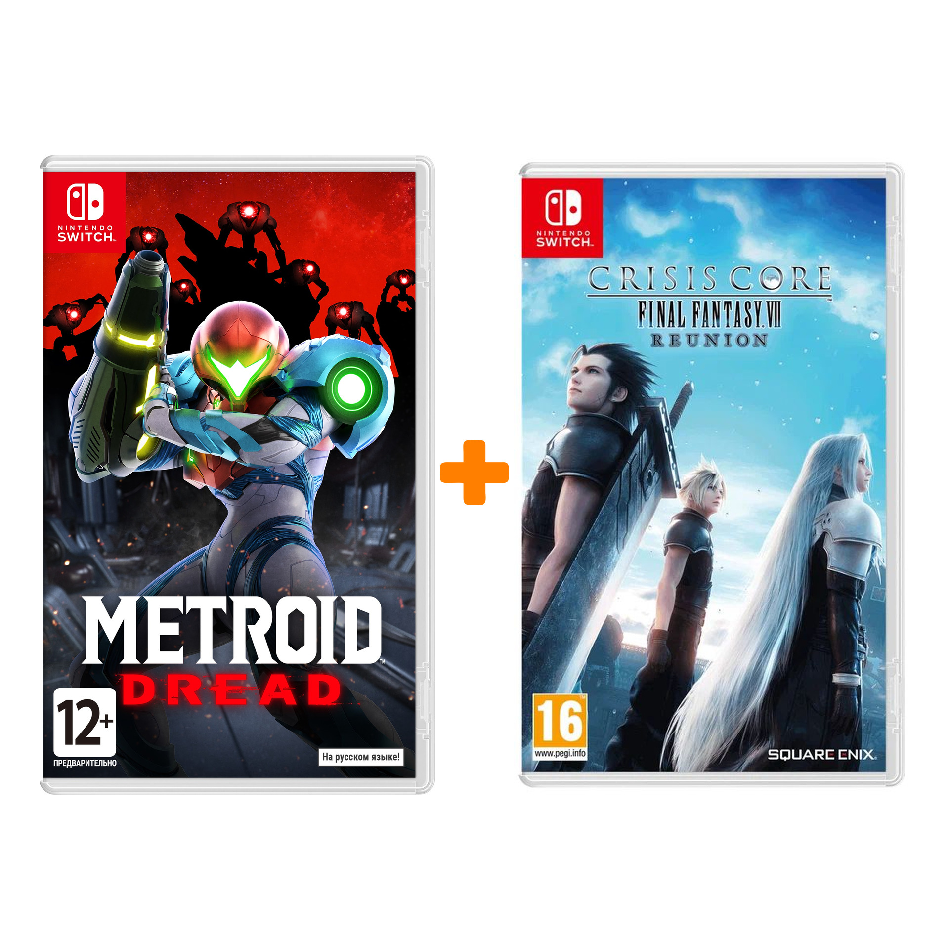 

Набор Crisis Core: Final Fantasy VII Reunion [Switch, английская версия] + Metroid Dread [Switch, русская версия]