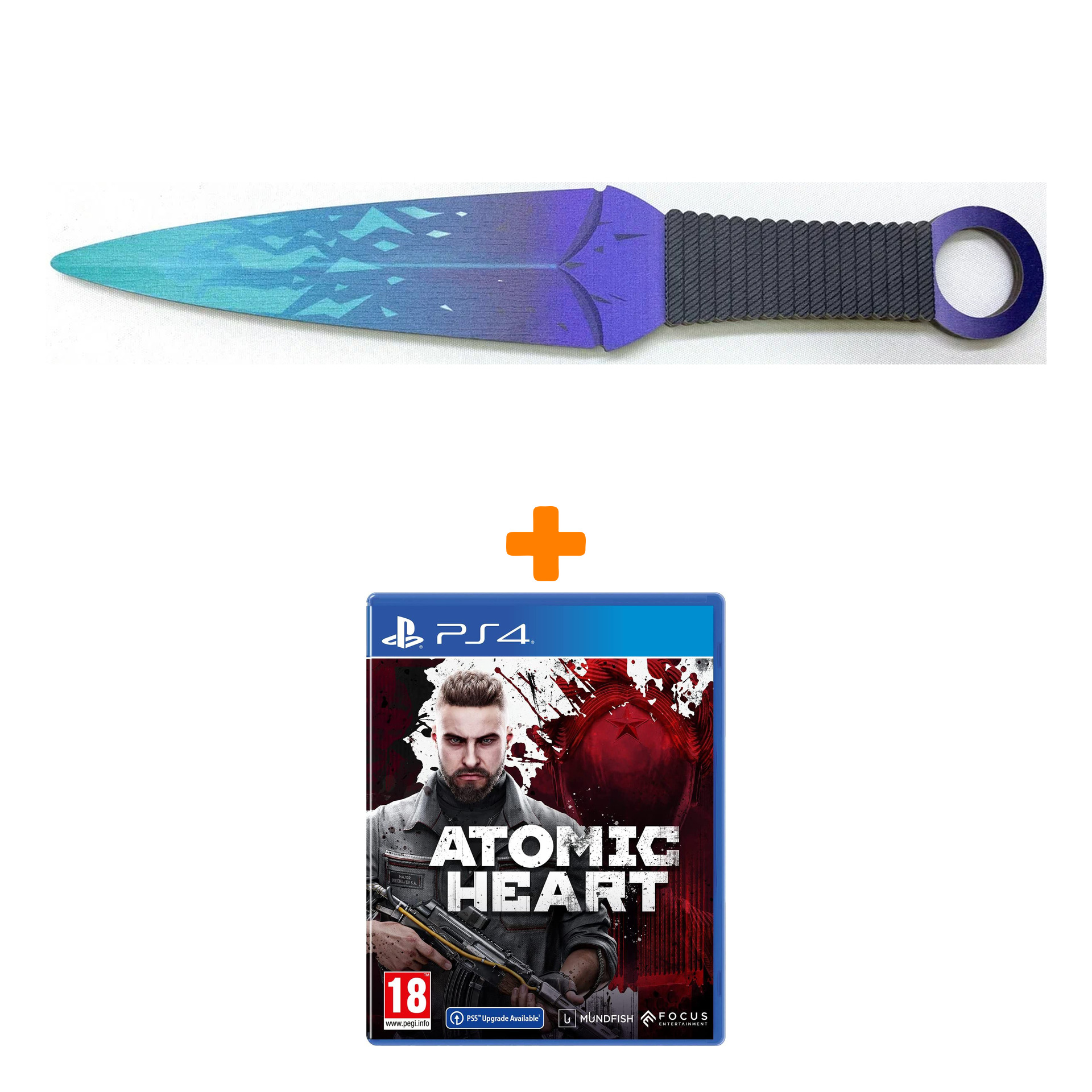 

Набор Atomic Heart [PS4, русская версия] + Оружие игровое нож Кунай 2 Холодное пламя деревянный