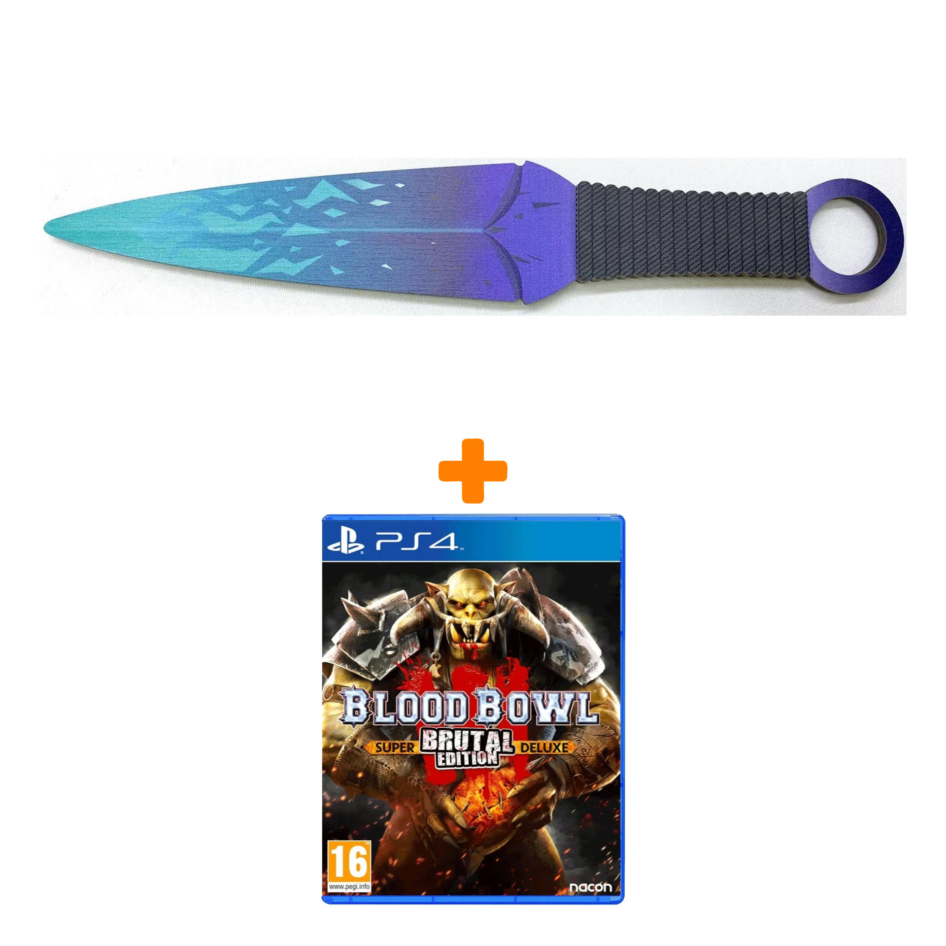 

Набор Blood Bowl 3. Super Brutal Deluxe Edition [PS4, русские субтитры] + Оружие игровое нож Кунай 2 Холодное пламя деревянный