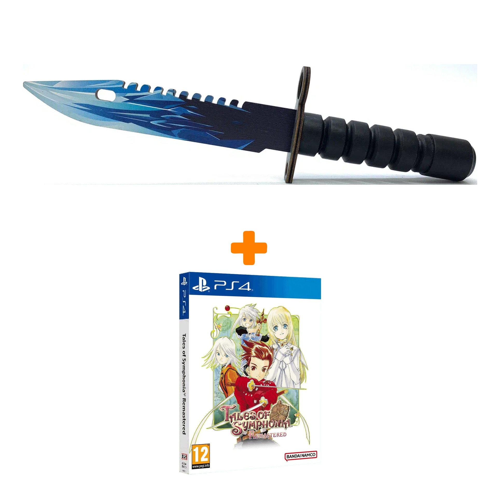 

Набор Tales of Symphonia Remastered. Chosen Edition [PS4, русские субтитры] + Оружие игровое штык-нож М9 Байонет 2 Драгон Гласс деревянный