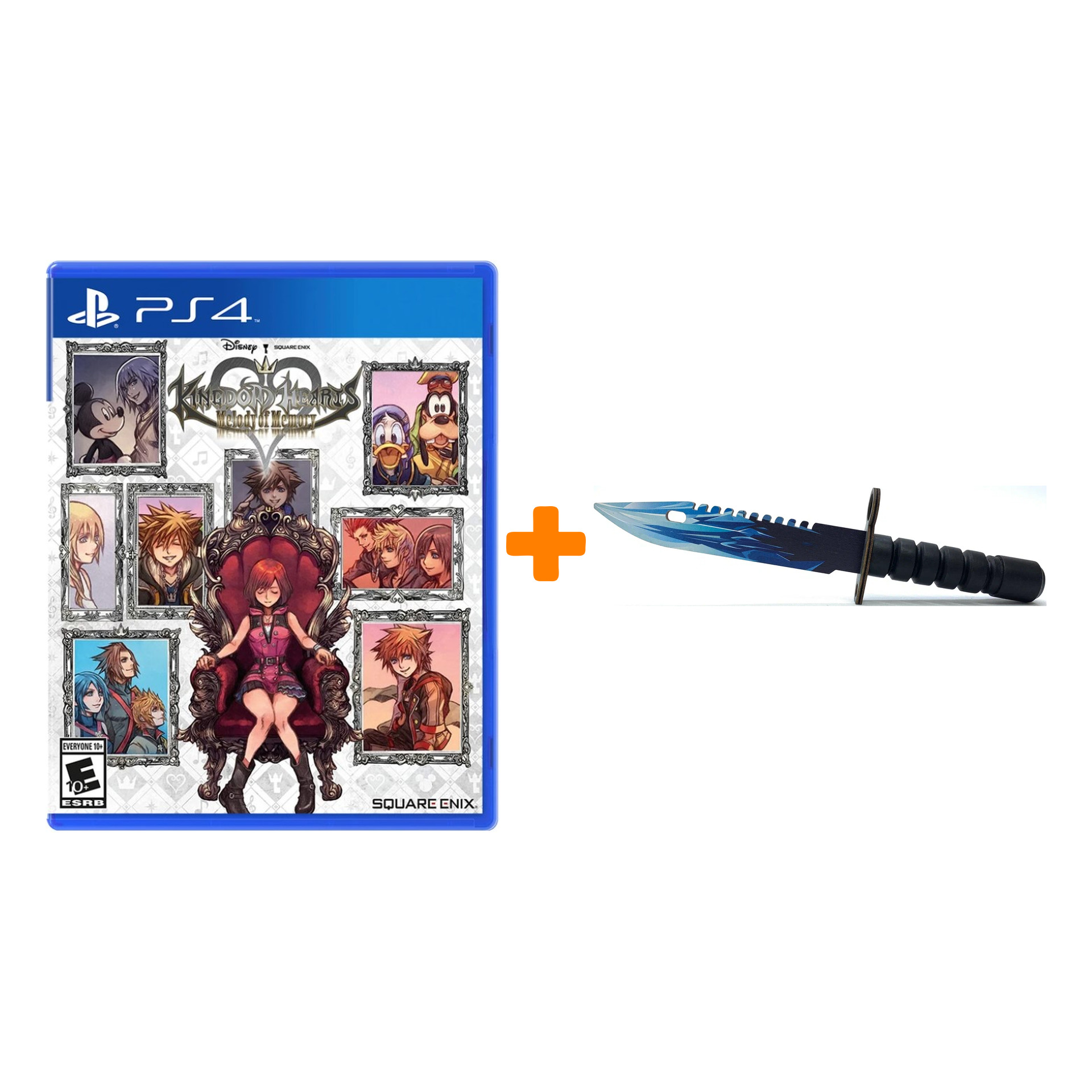 

Набор Kingdom Hearts. Melody of Memory [PS4, русская документация] + Оружие игровое штык-нож М9 Байонет 2 Драгон Гласс деревянный