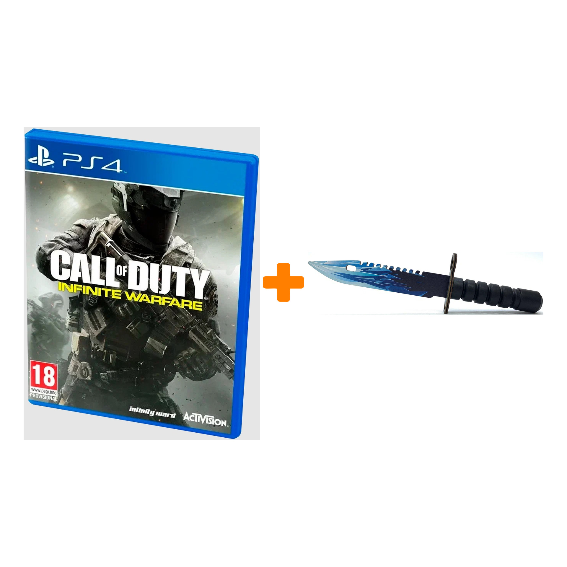 

Набор Call of Duty: Infinite Warfare [PS4, английская версия] + Оружие игровое штык-нож М9 Байонет 2 Драгон Гласс деревянный