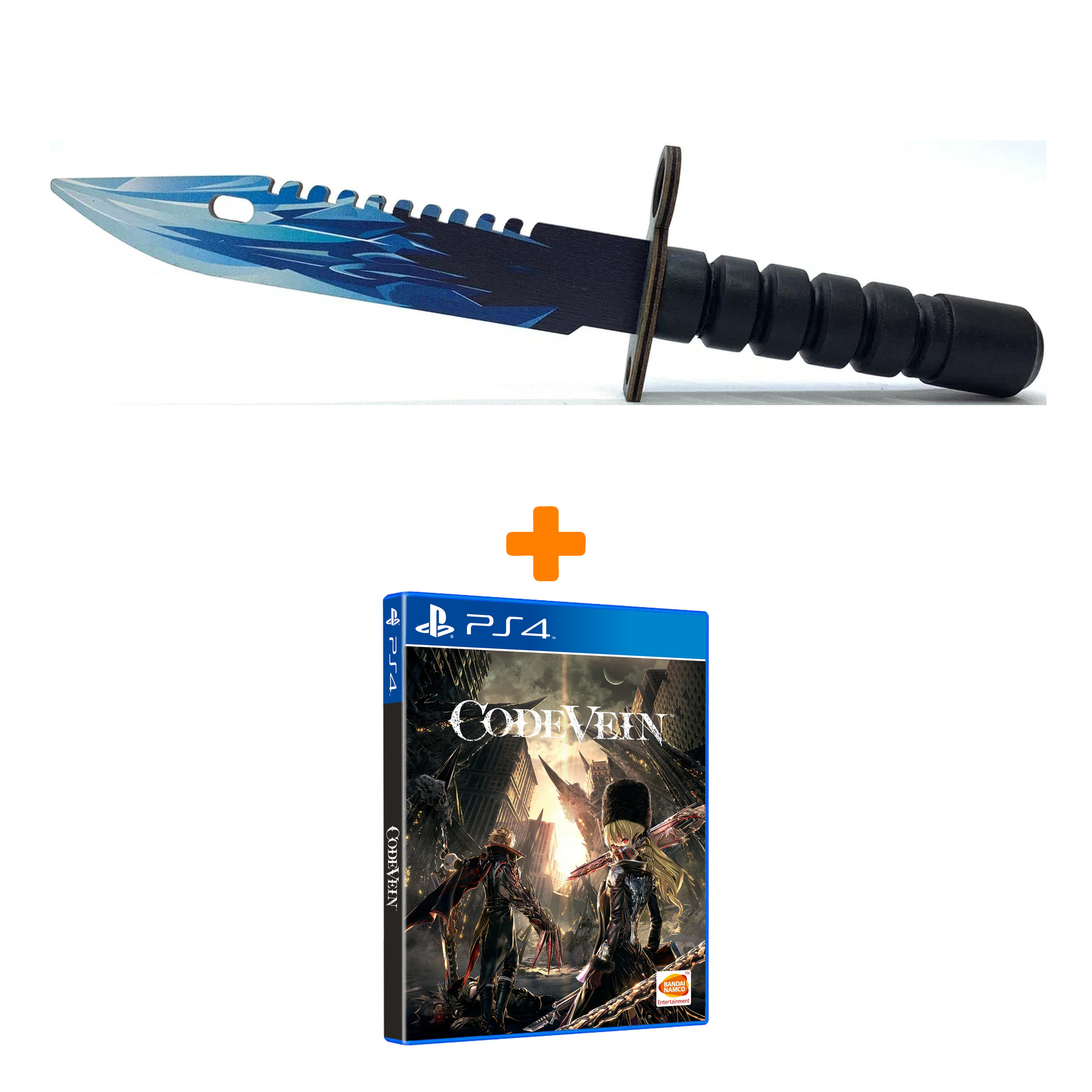 

Набор Code Vein. Day One Edition [PS4, русские субтитры] + Оружие игровое штык-нож М9 Байонет 2 Драгон Гласс деревянный