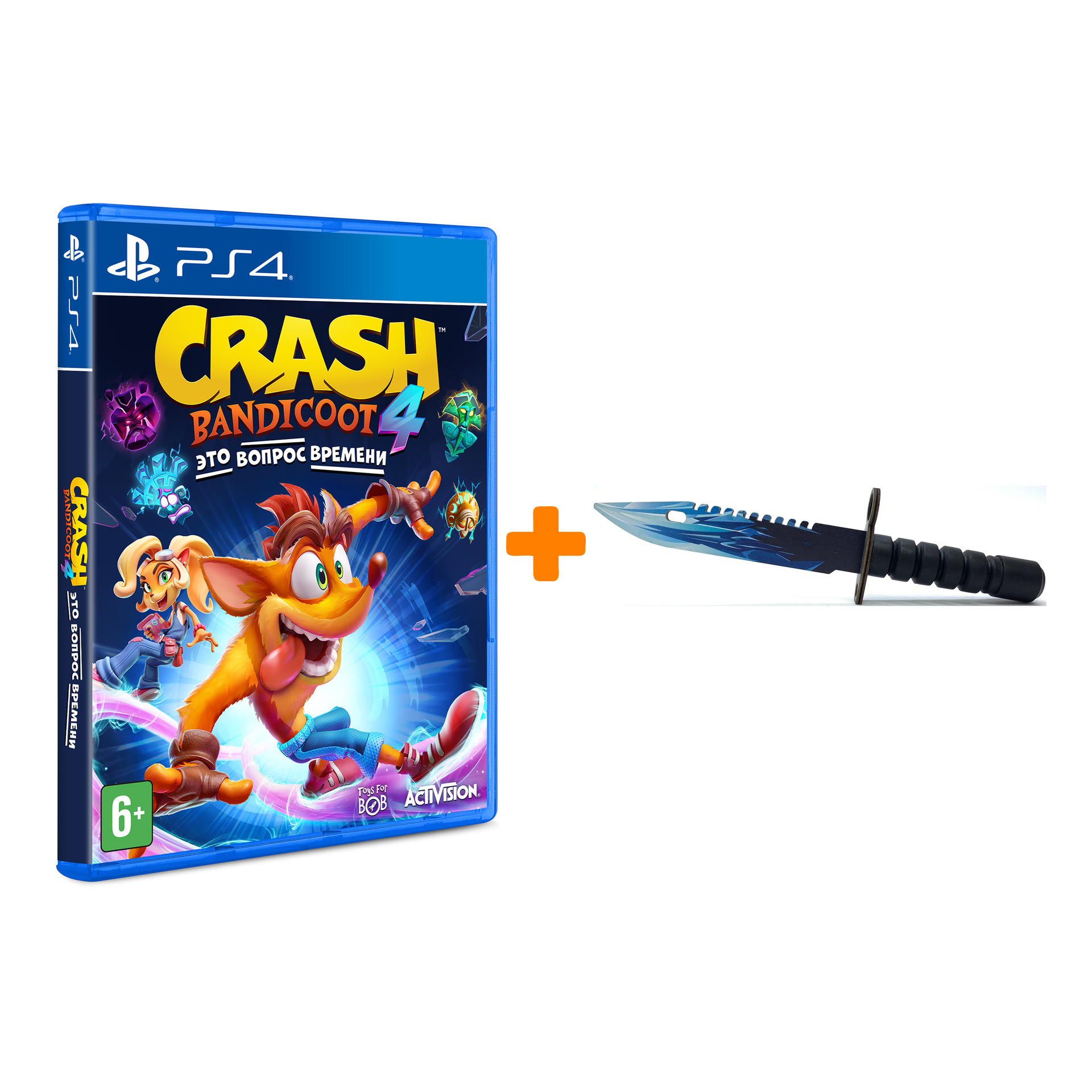 

Набор Crash Bandicoot 4: Это Вопрос Времени [PS4, русские субтитры] + Оружие игровое штык-нож М9 Байонет 2 Драгон Гласс деревянный