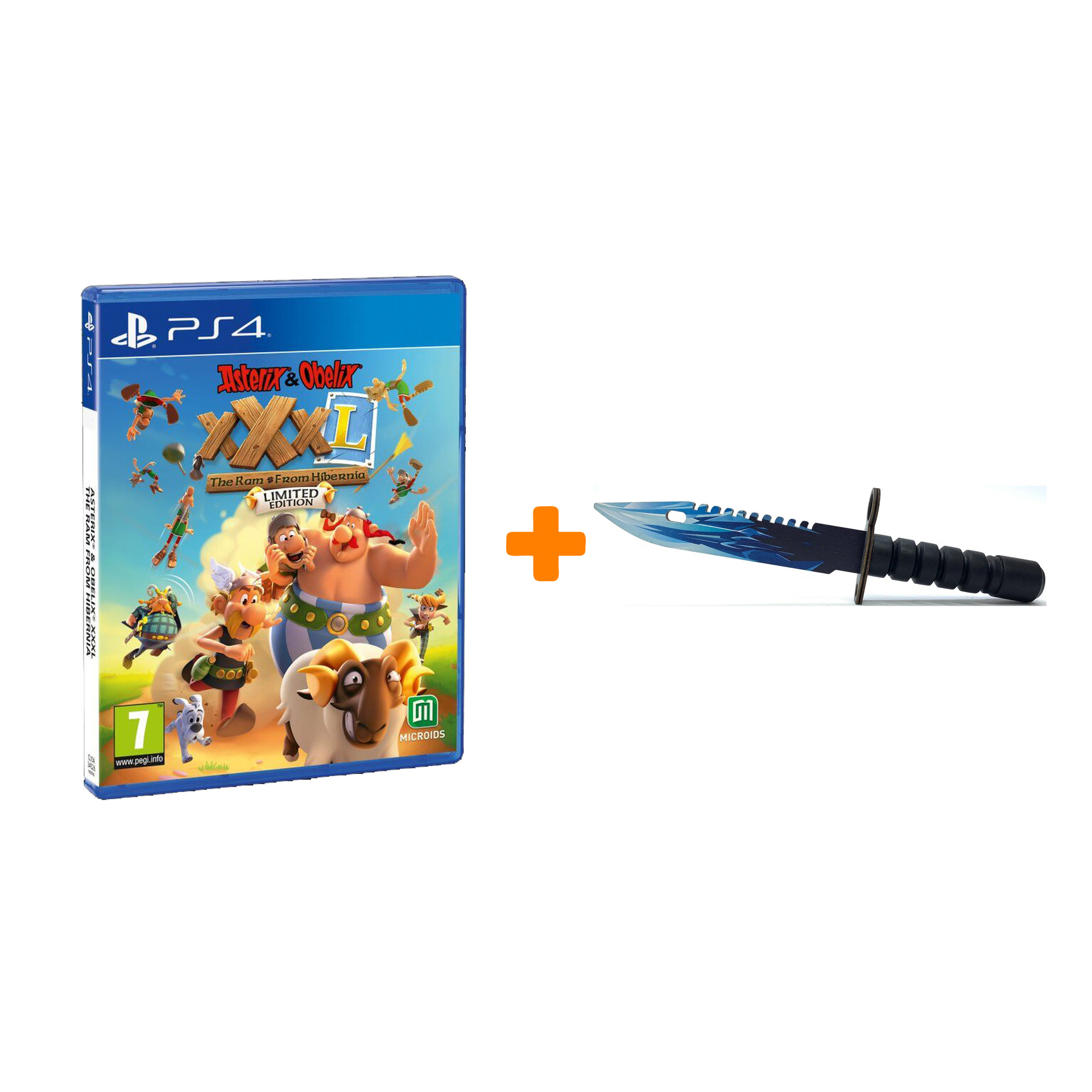 

Набор Asterix & Obelix XXXL: The Ram From Hibernia. Limited Edition [PS4, русские субтитры] + Оружие игровое штык-нож М9 Байонет 2 Драгон Гласс деревя