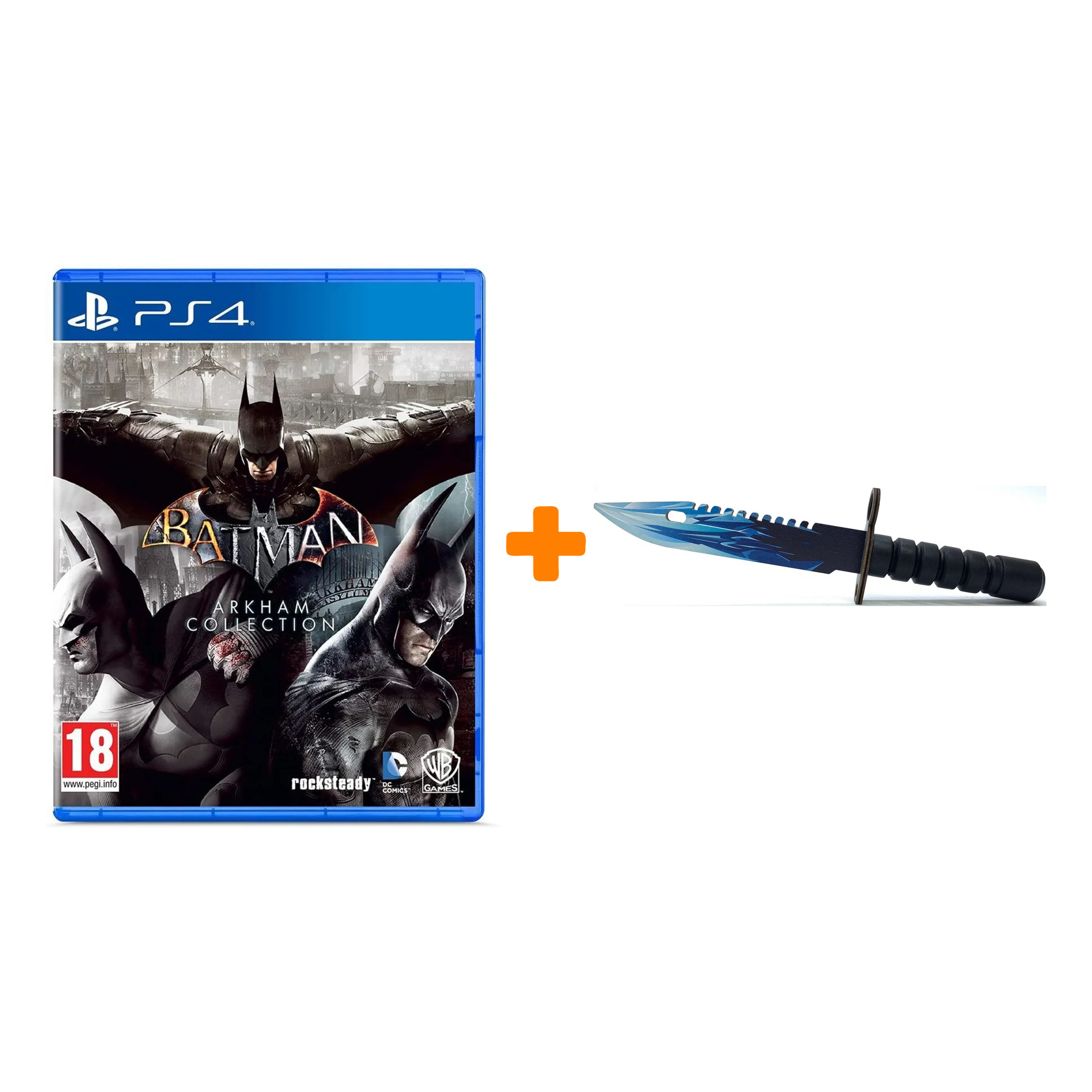 

Набор Batman: Arkham Collection [PS4, русские субтитры] + Оружие игровое штык-нож М9 Байонет 2 Драгон Гласс деревянный