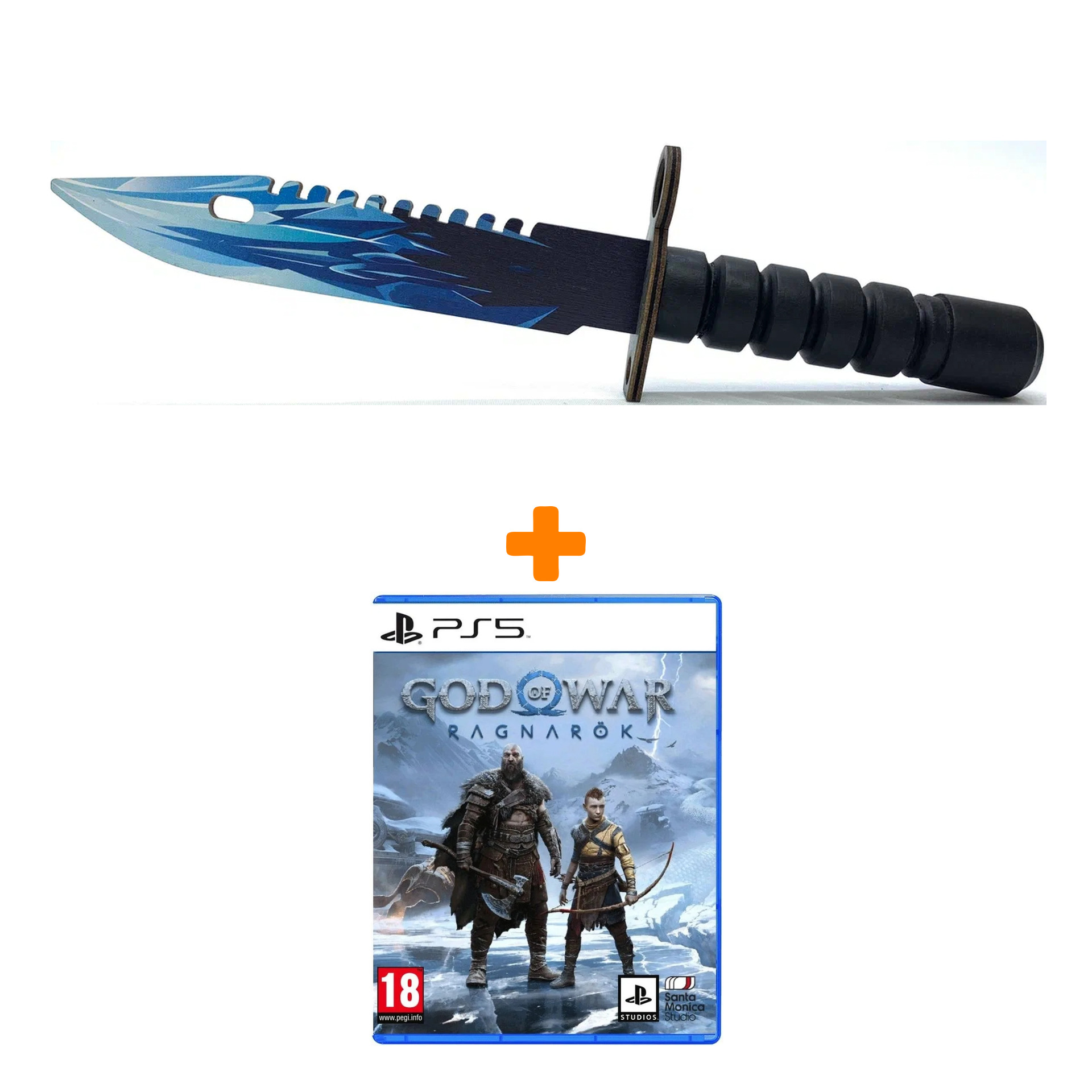 

Набор God of War: Ragnarok [PS5, русская версия] + Оружие игровое штык-нож М9 Байонет 2 Драгон Гласс деревянный