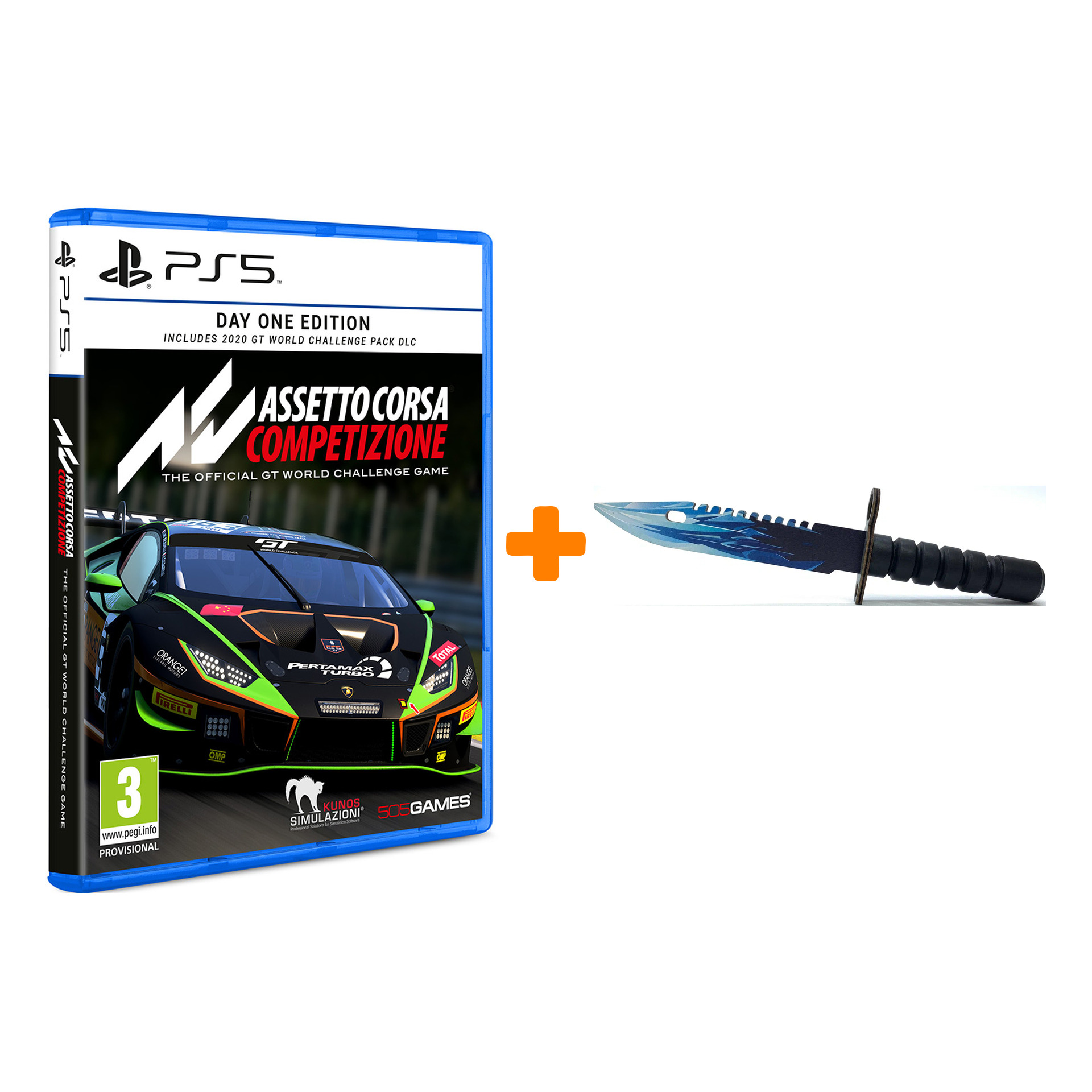 

Набор Assetto Corsa Competizione. Издание первого дня [PS5. русская версия] + Оружие игровое штык-нож М9 Байонет 2 Драгон Гласс деревянный