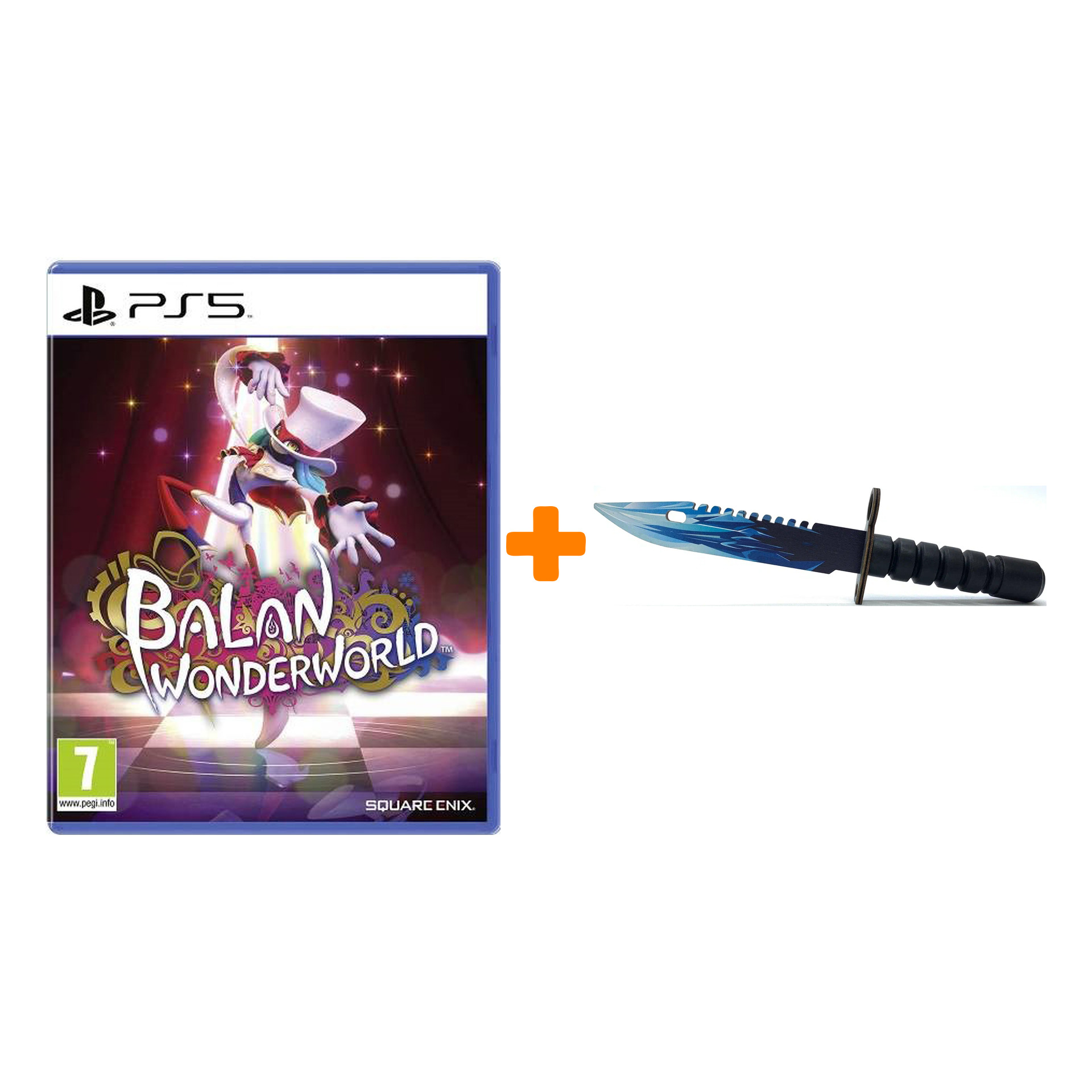 

Набор Balan Wonderworld [PS5, русские субтитры] + Оружие игровое штык-нож М9 Байонет 2 Драгон Гласс деревянный