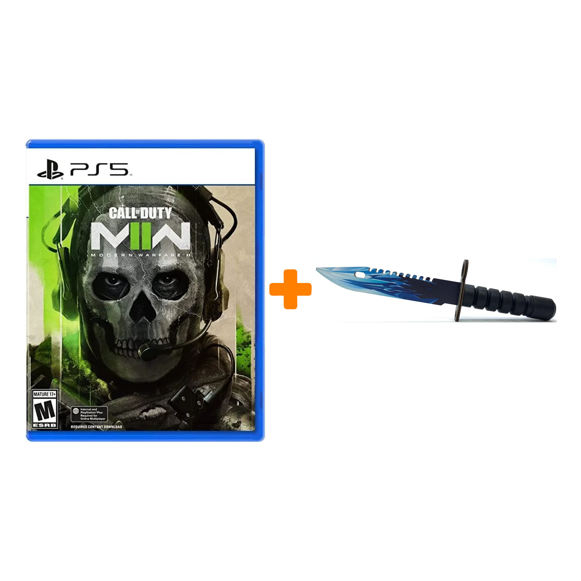 

Набор Call of Duty: Modern Warfare II [PS5, русская версия] + Оружие игровое штык-нож М9 Байонет 2 Драгон Гласс деревянный