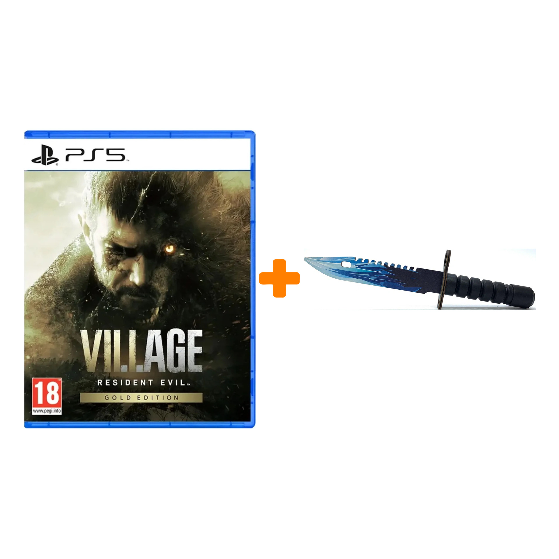 

Набор Resident Evil Village. Gold Edition [PS5, русская версия] + Оружие игровое штык-нож М9 Байонет 2 Драгон Гласс деревянный