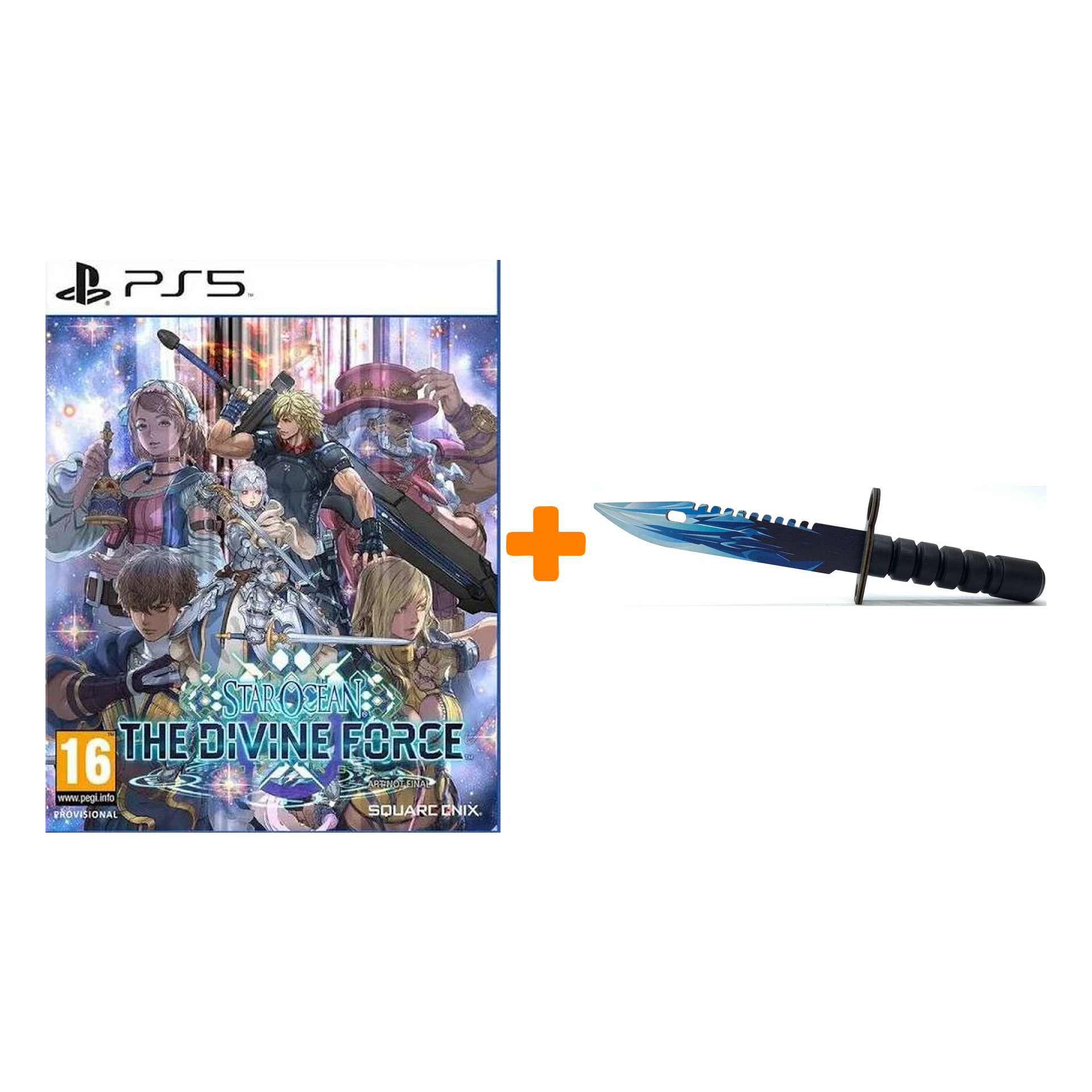 

Набор Star Ocean: The Divine Force [PS5, английская версия] + Оружие игровое штык-нож М9 Байонет 2 Драгон Гласс деревянный