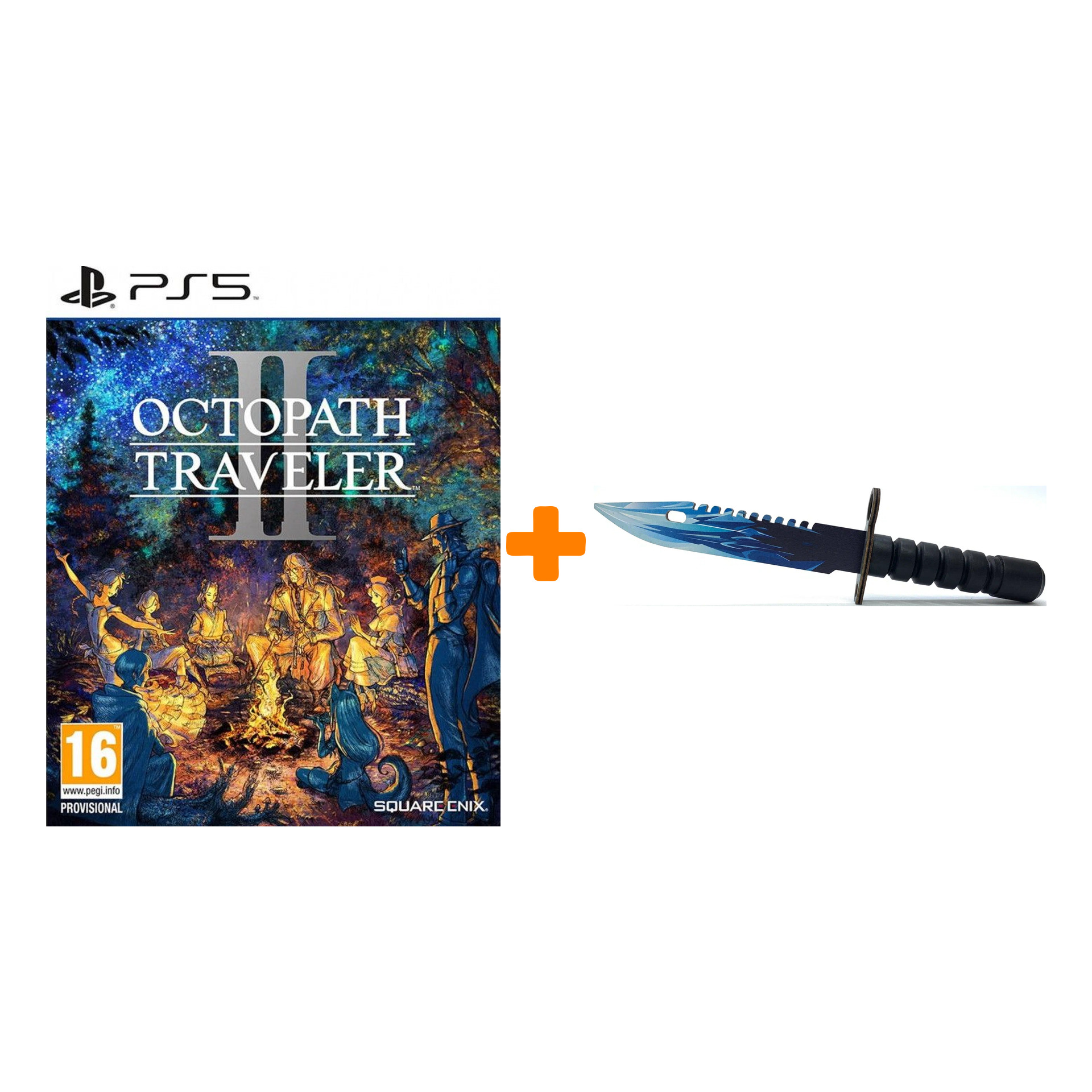 

Набор Octopath Traveler II [PS5, английская версия] + Оружие игровое штык-нож М9 Байонет 2 Драгон Гласс деревянный