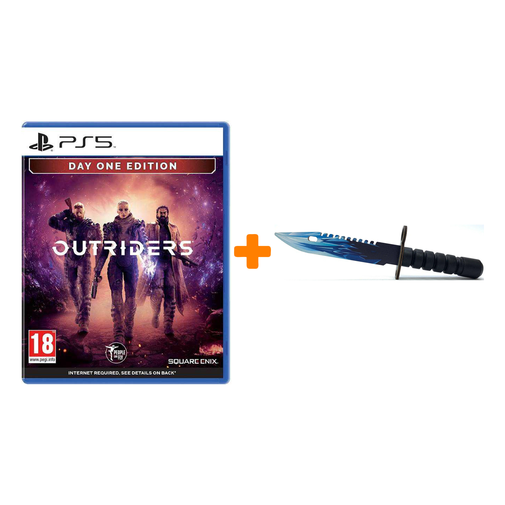 

Набор Outriders. Day One Edition [PS5, русская версия] + Оружие игровое штык-нож М9 Байонет 2 Драгон Гласс деревянный