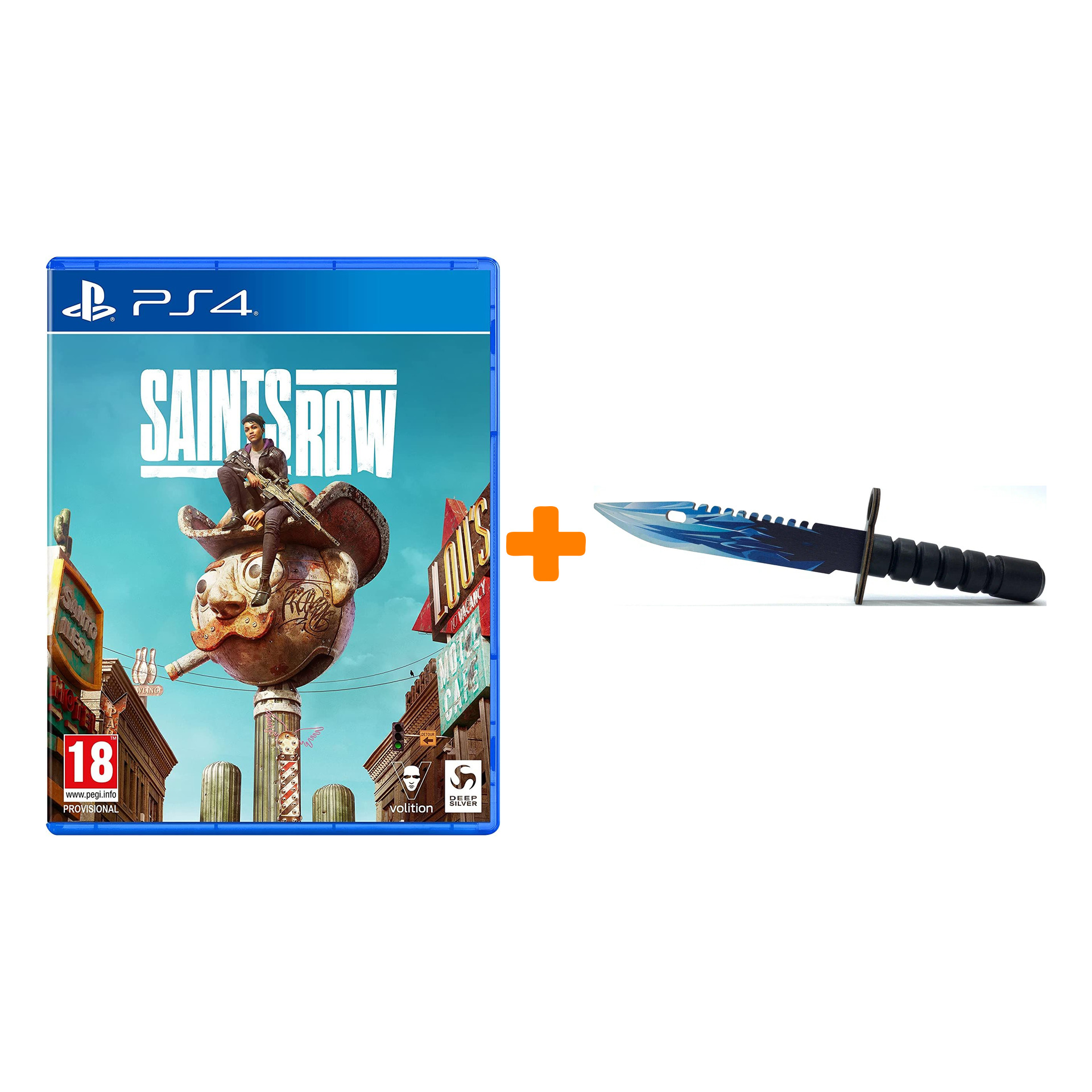 

Набор Saints Row. Day One Edition [PS4, русские субтитры] + Оружие игровое штык-нож М9 Байонет 2 Драгон Гласс деревянный