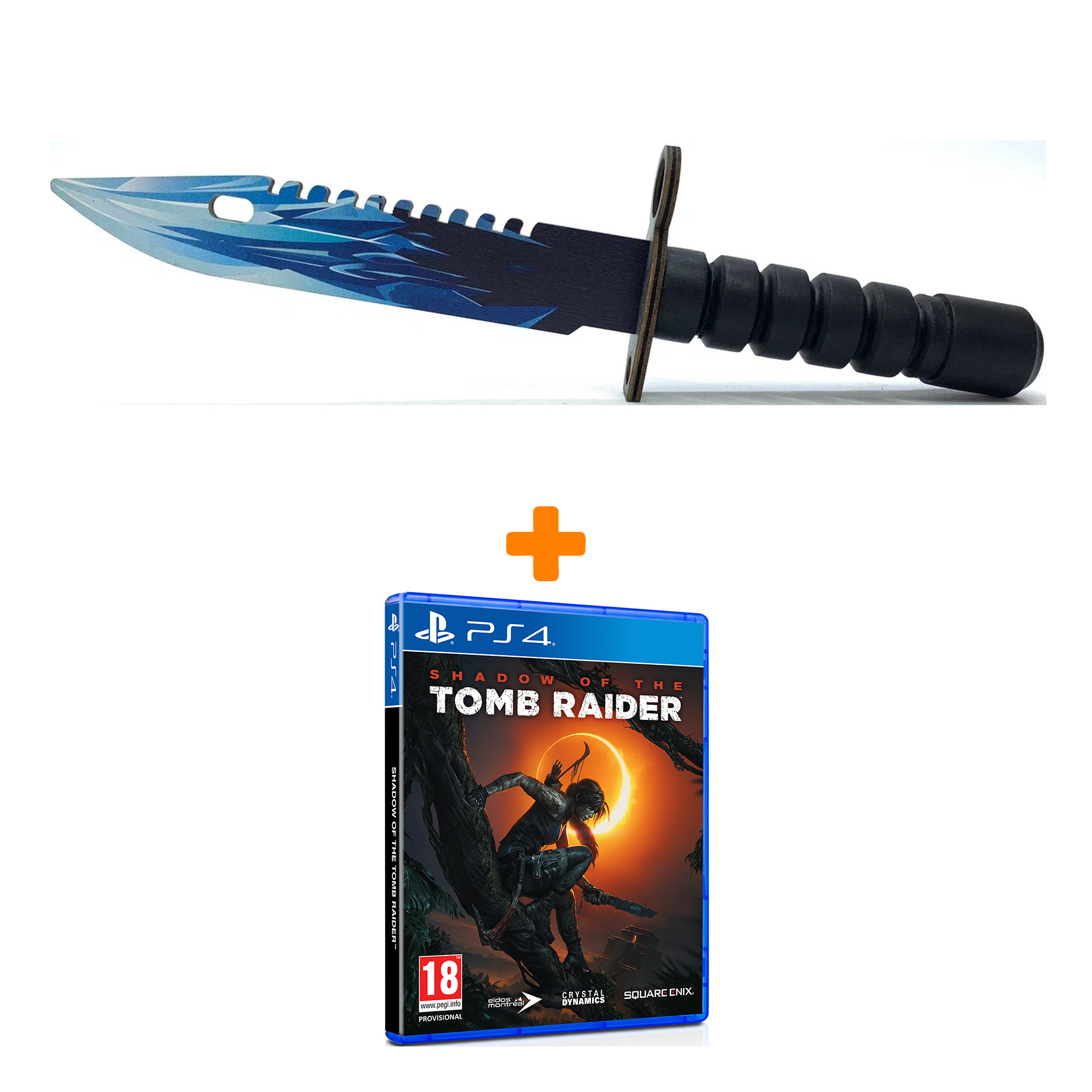 

Набор Shadow of the Tomb Raider [PS4, русская версия] + Оружие игровое штык-нож М9 Байонет 2 Драгон Гласс деревянный