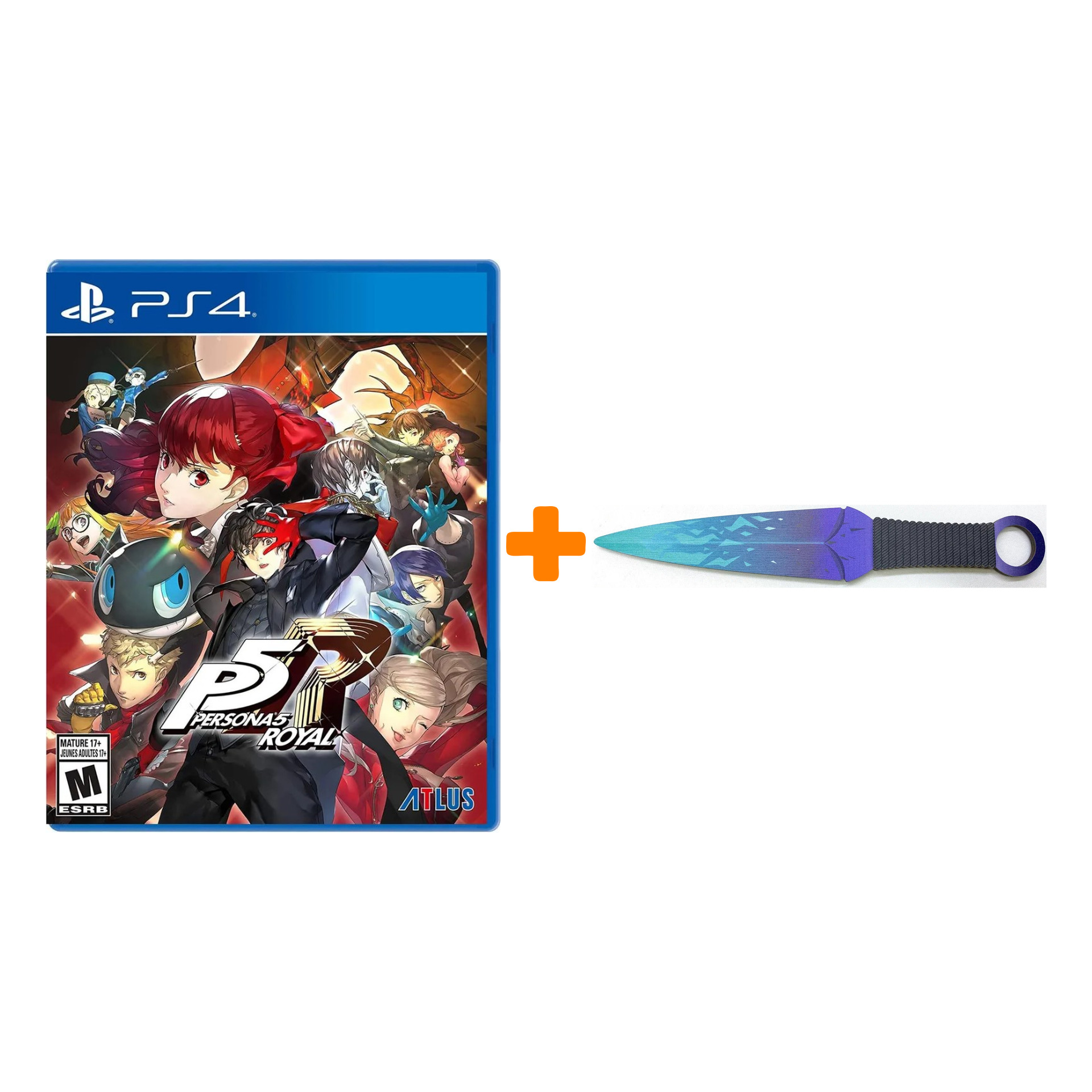 

Набор Persona 5 Royal [PS4, английская версия] + Оружие игровое нож Кунай 2 Холодное пламя деревянный