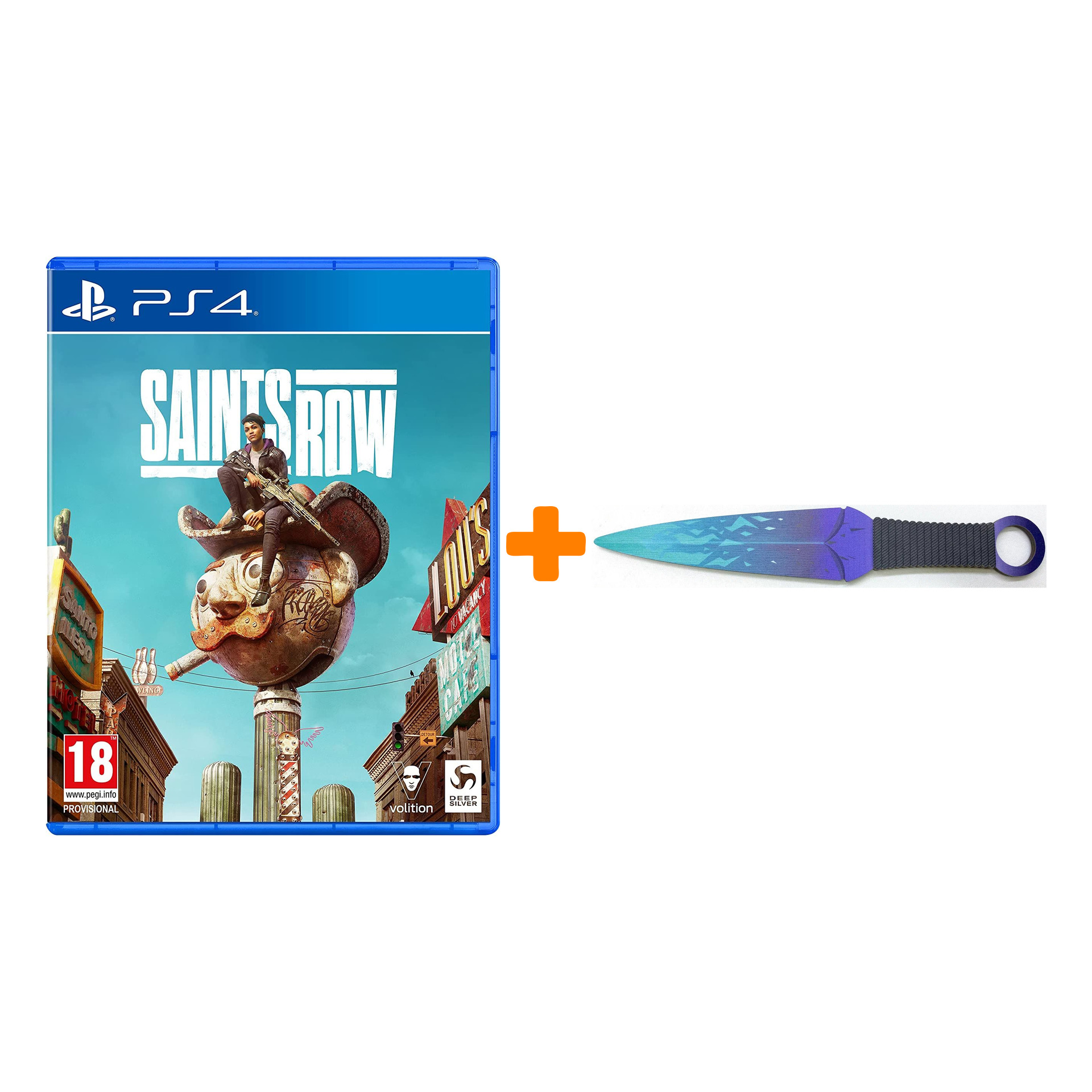 

Набор Saints Row. Day One Edition [PS4, русские субтитры] + Оружие игровое нож Кунай 2 Холодное пламя деревянный