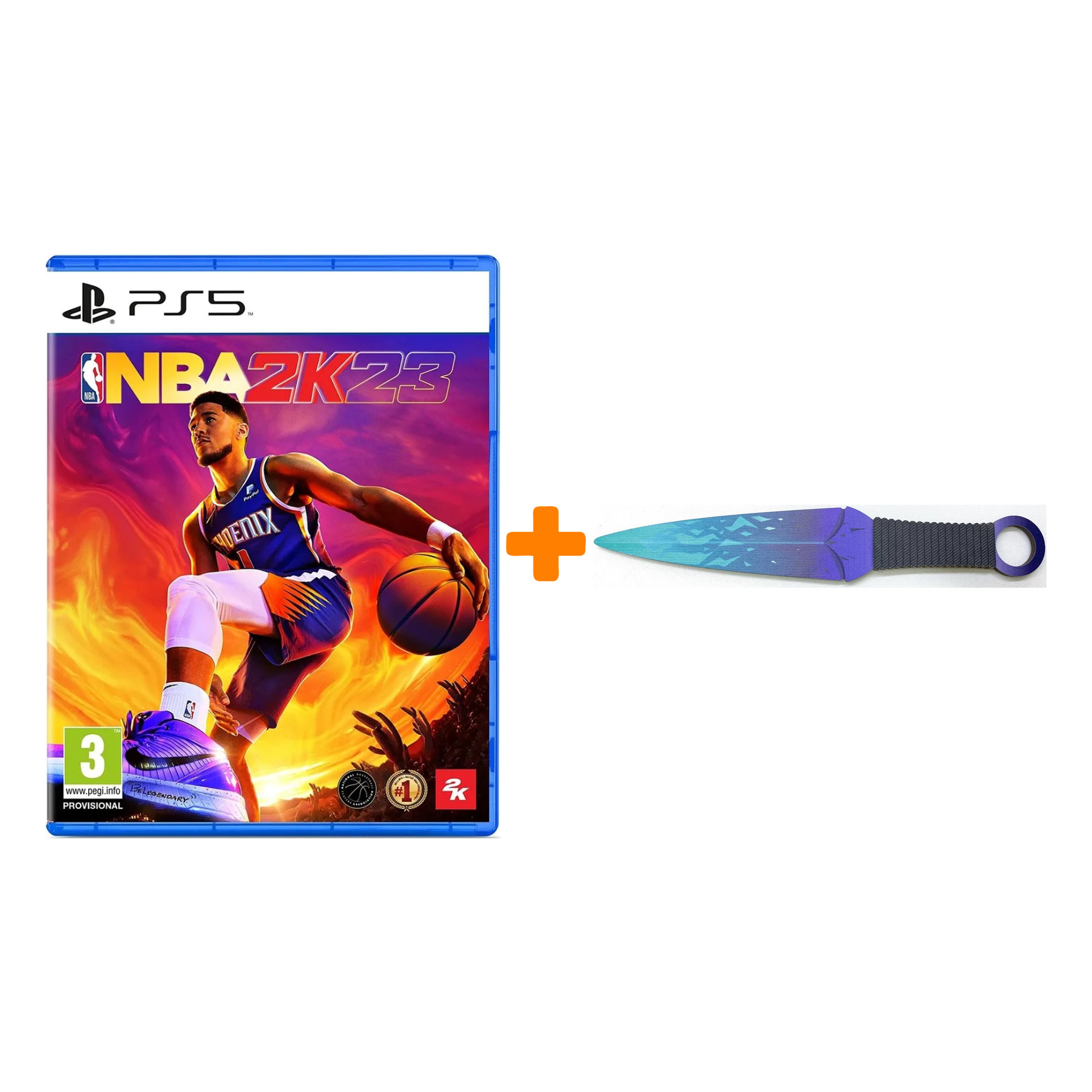 

Набор NBA 2K23 [PS5, английская версия] + Оружие игровое нож Кунай 2 Холодное пламя деревянный
