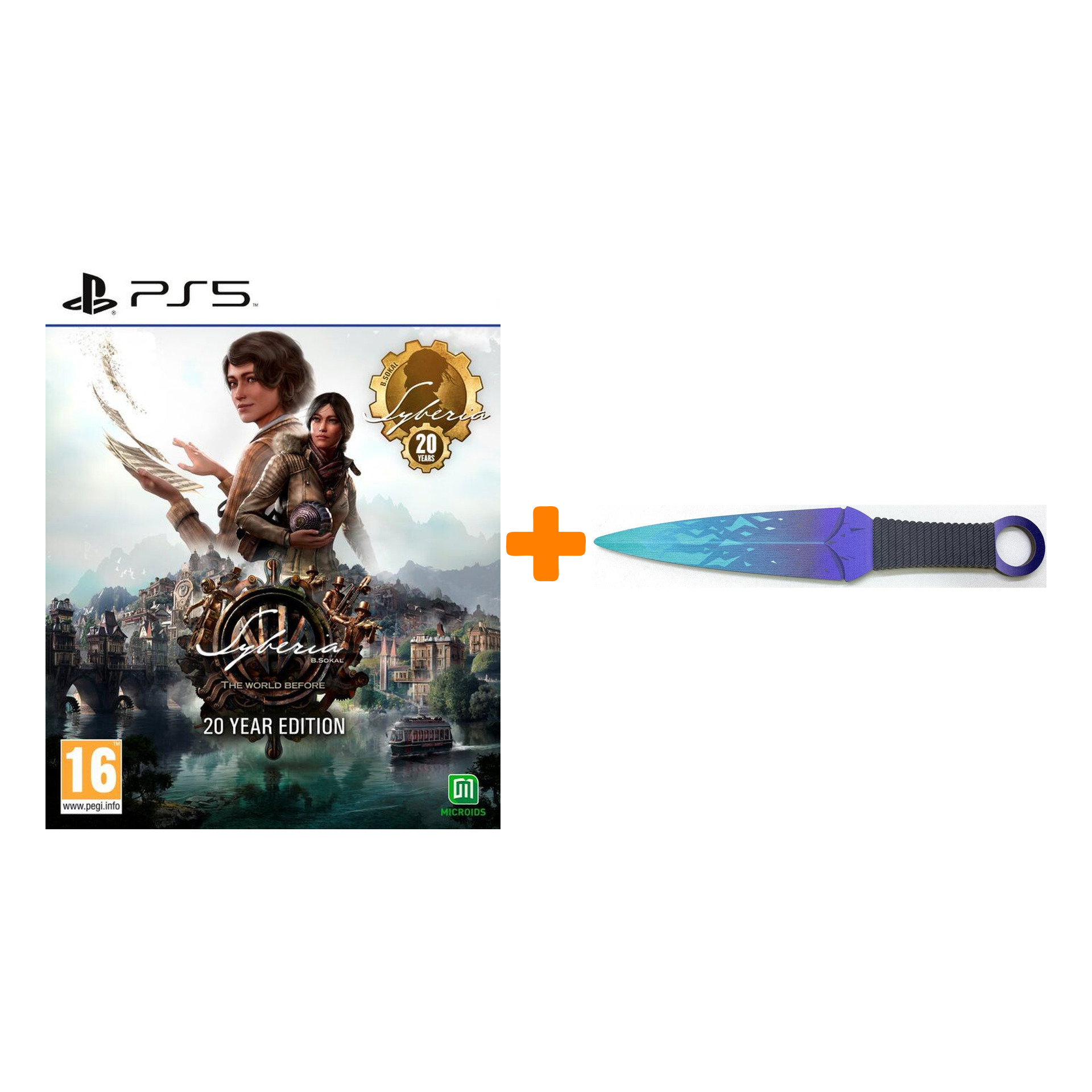 

Набор Syberia: The World Before 20 Year Edition [PS5, русская версия] + Оружие игровое нож Кунай 2 Холодное пламя деревянный