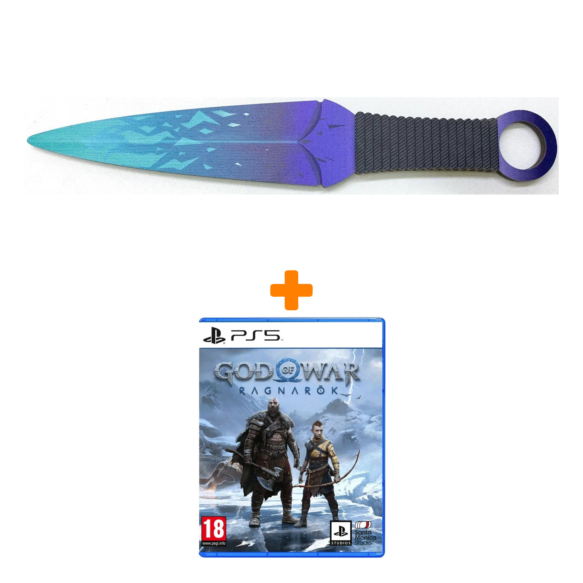 

Набор God of War: Ragnarok [PS5, русская версия] + Оружие игровое нож Кунай 2 Холодное пламя деревянный