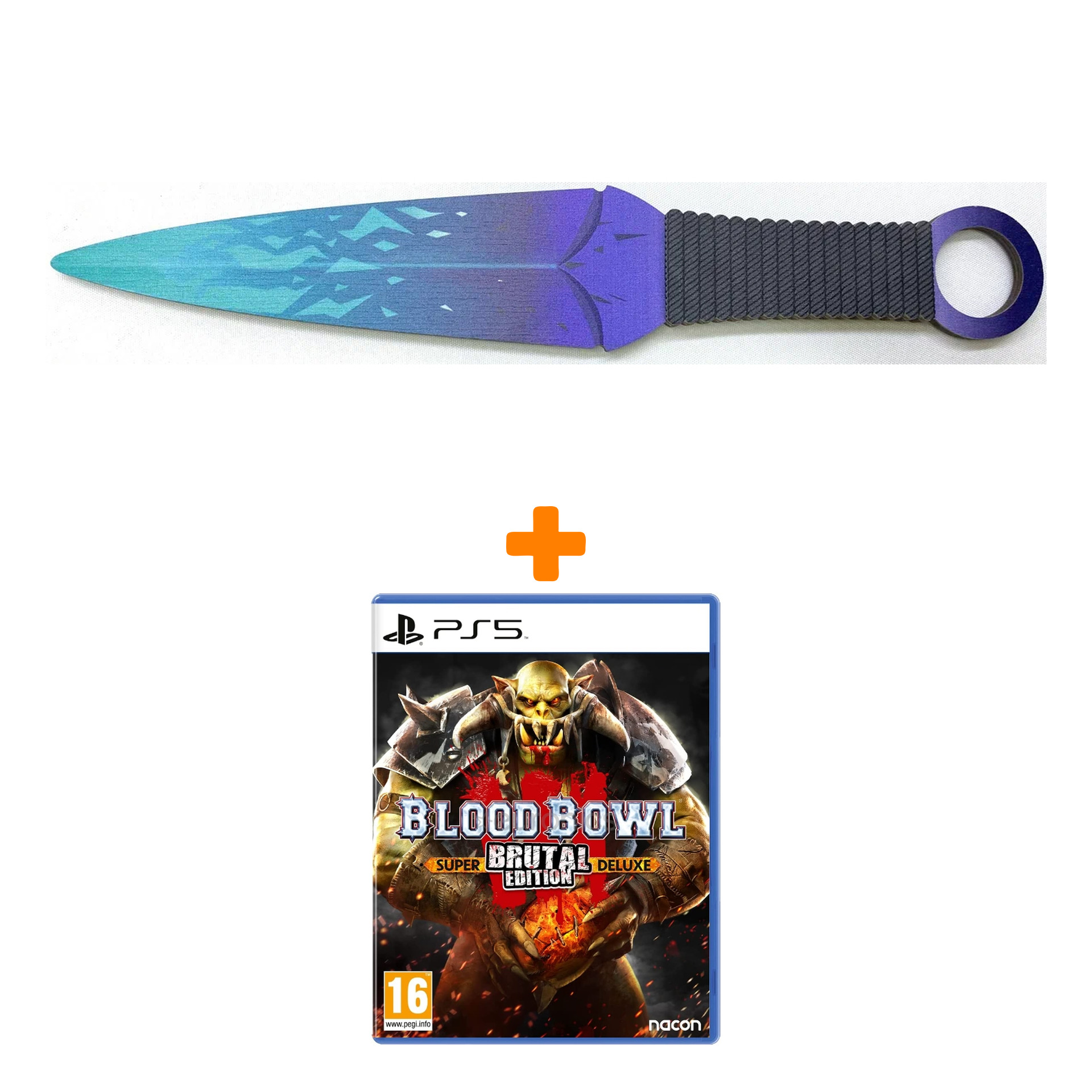 

Набор Blood Bowl 3. Super Brutal Deluxe Edition [PS5, русские субтитры] + Оружие игровое нож Кунай 2 Холодное пламя деревянный