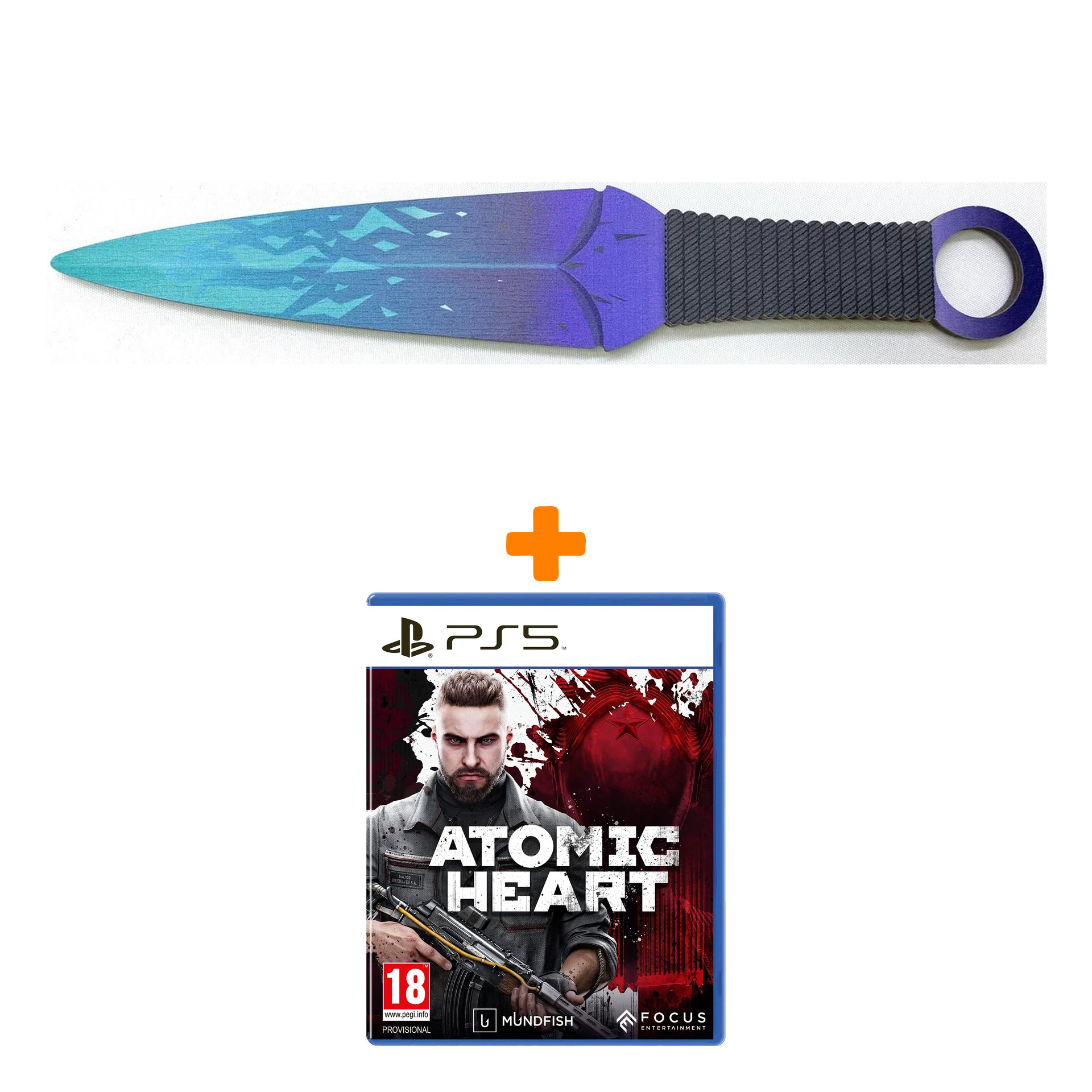 

Набор Atomic Heart [PS5, русская версия] + Оружие игровое нож Кунай 2 Холодное пламя деревянный