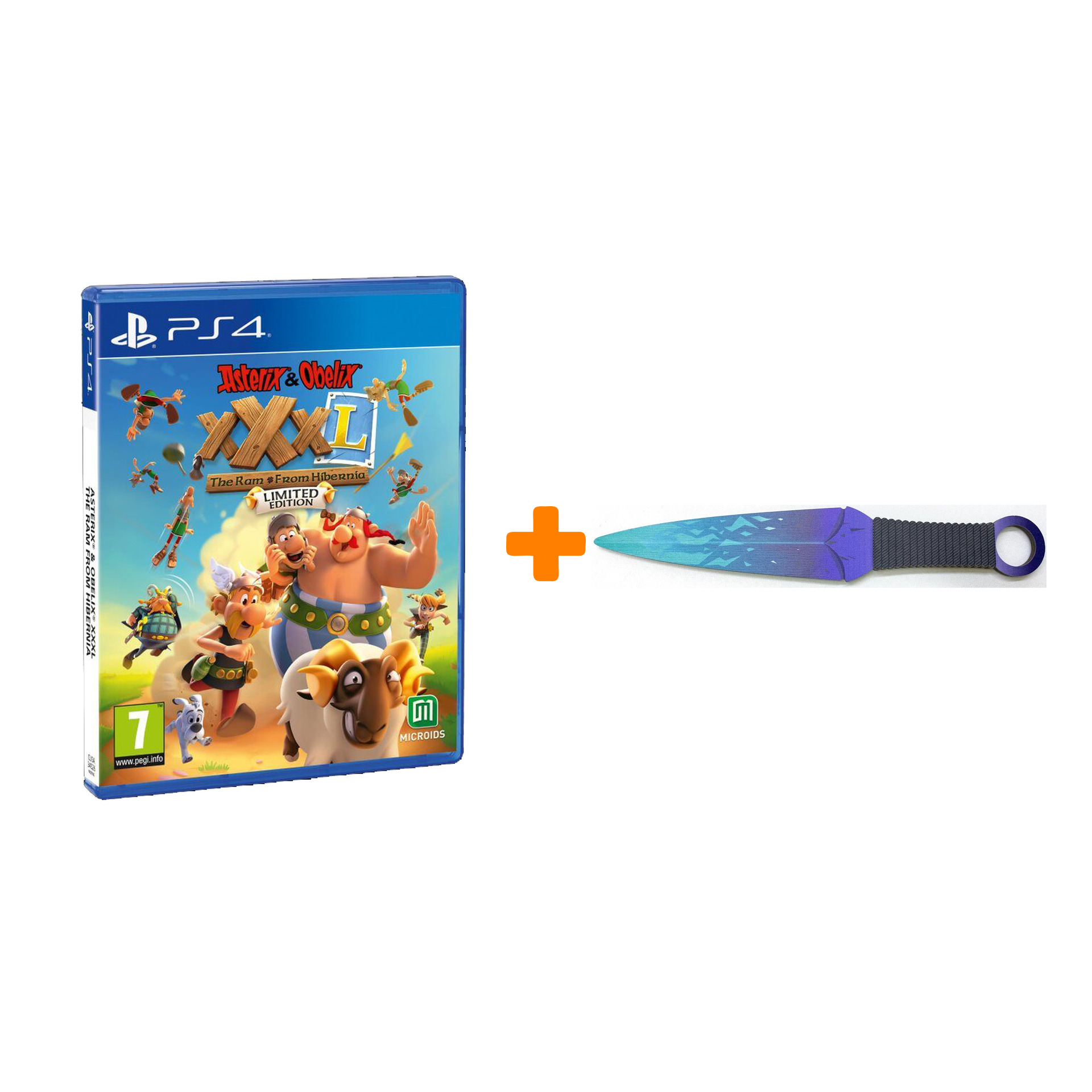 

Набор Asterix & Obelix XXXL: The Ram From Hibernia. Limited Edition [PS4, русские субтитры] + Оружие игровое нож Кунай 2 Холодное пламя деревянный