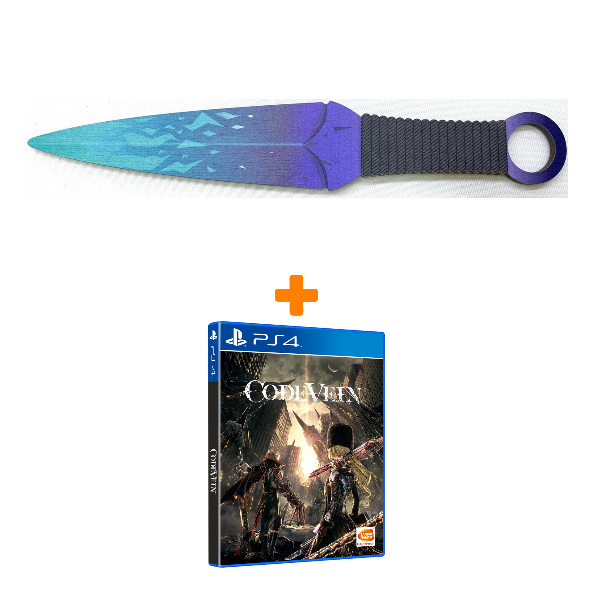 

Набор Code Vein. Day One Edition [PS4, русские субтитры] + Оружие игровое нож Кунай 2 Холодное пламя деревянный