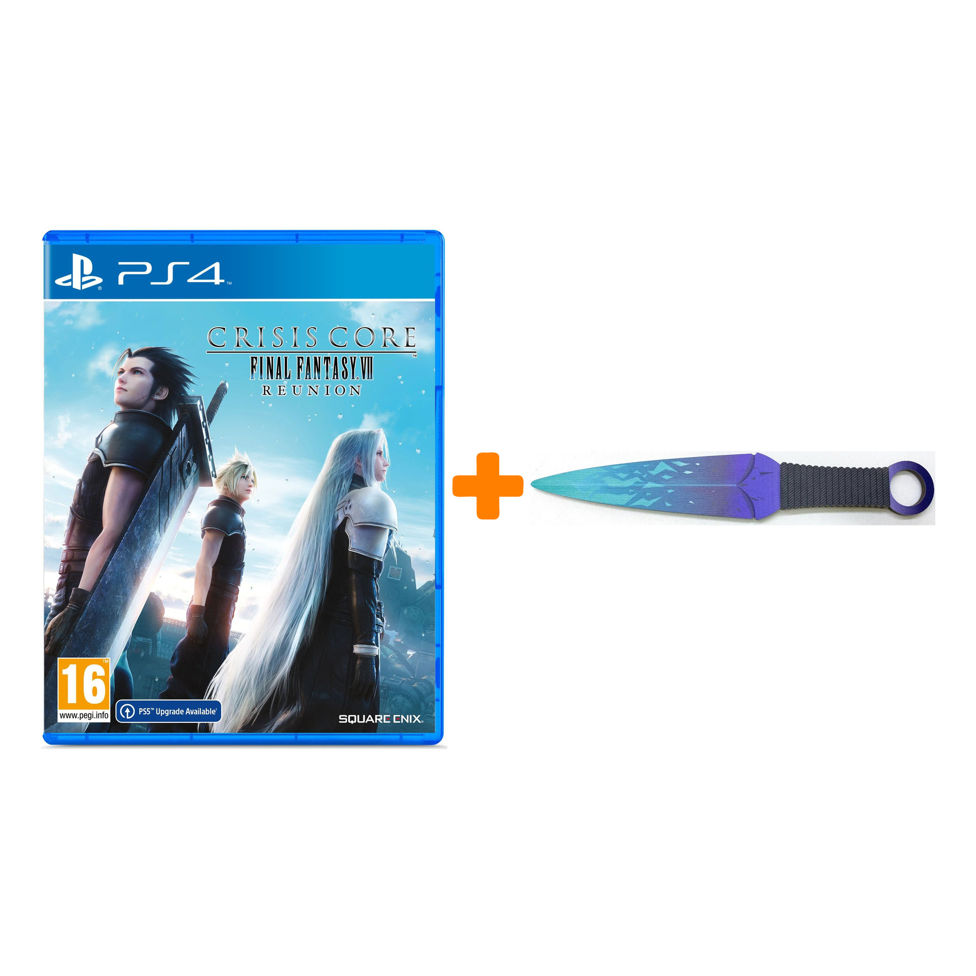 

Набор Crisis Core: Final Fantasy VII Reunion [PS4, английская версия] + Оружие игровое нож Кунай 2 Холодное пламя деревянный