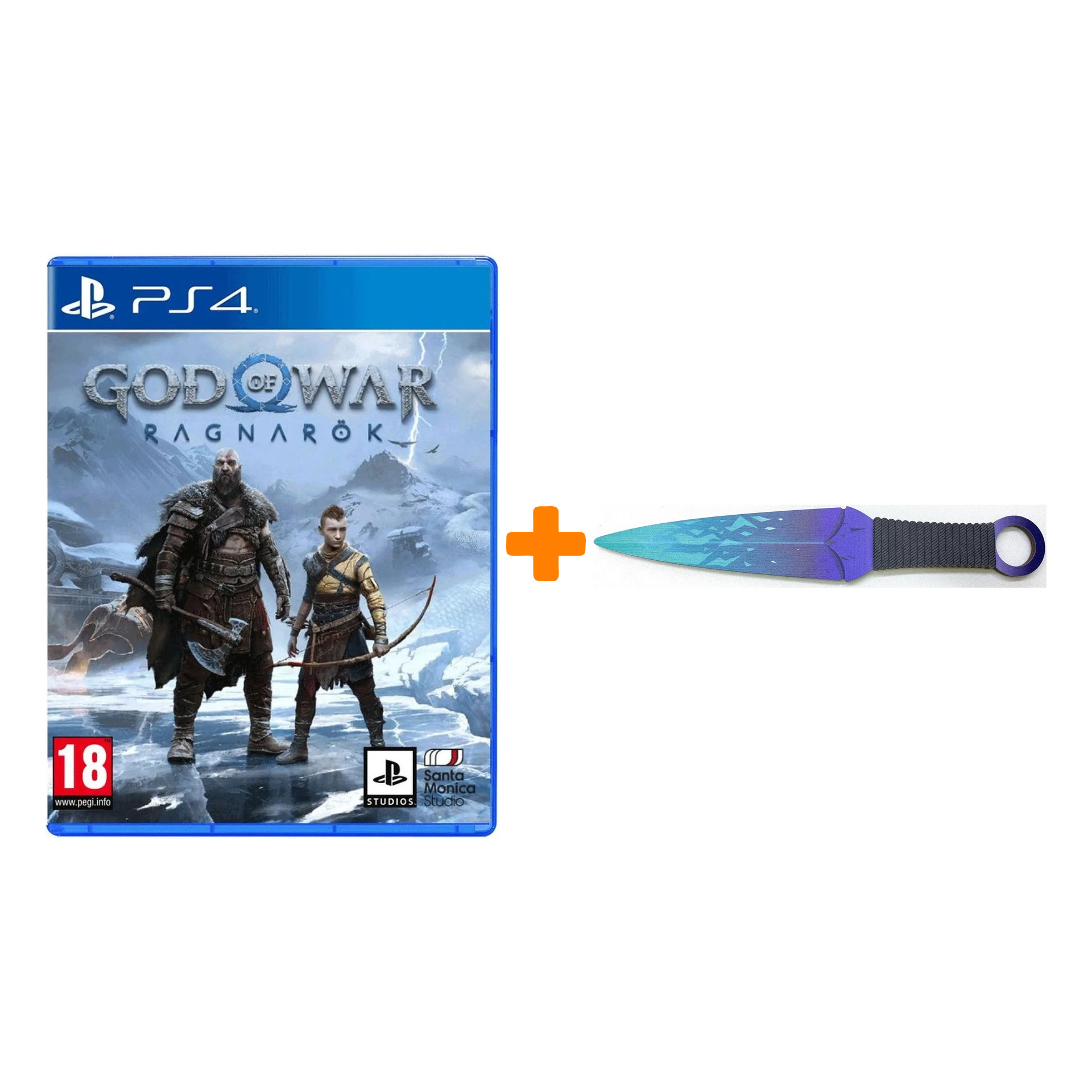 

Набор God of War: Ragnarok [PS4, русские субтитры] + Оружие игровое нож Кунай 2 Холодное пламя деревянный