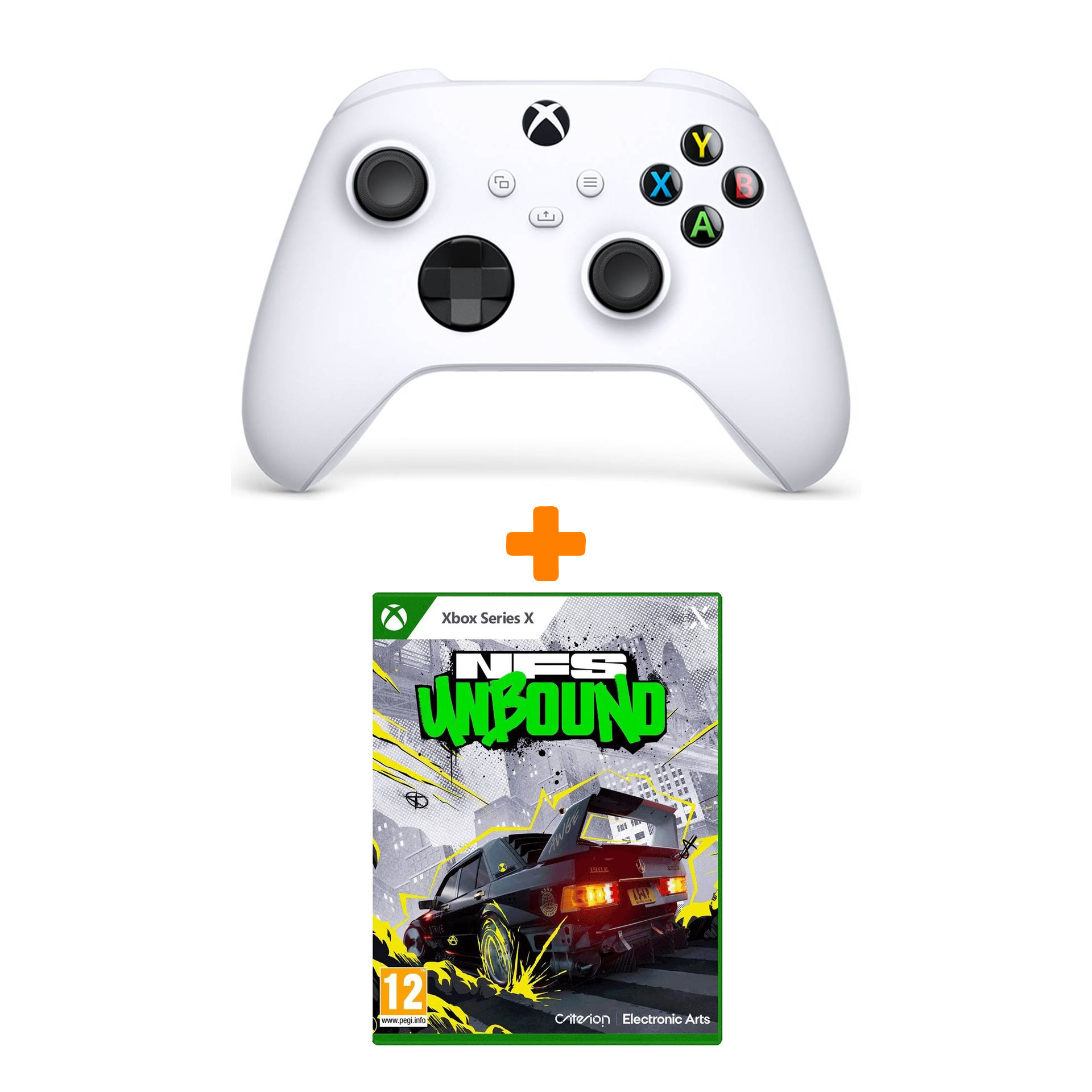 Набор Need for Speed: Unbound [Xbox Series X, английская версия] + Xbox X: Геймпад Белый (QAS-0001)
