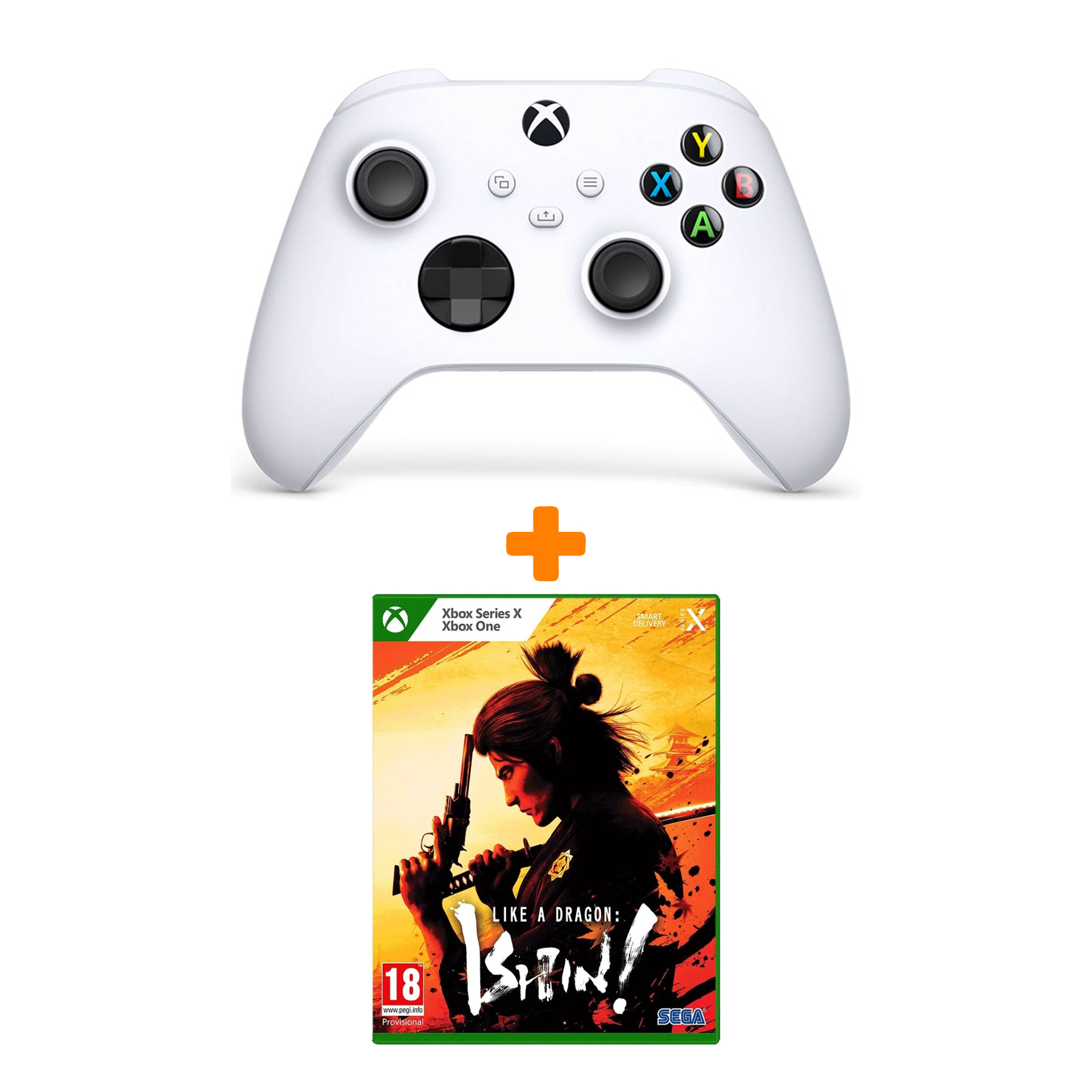 

Набор Like a Dragon: Ishin! [Xbox, английская версия] + Xbox X: Геймпад Белый (QAS-0001)