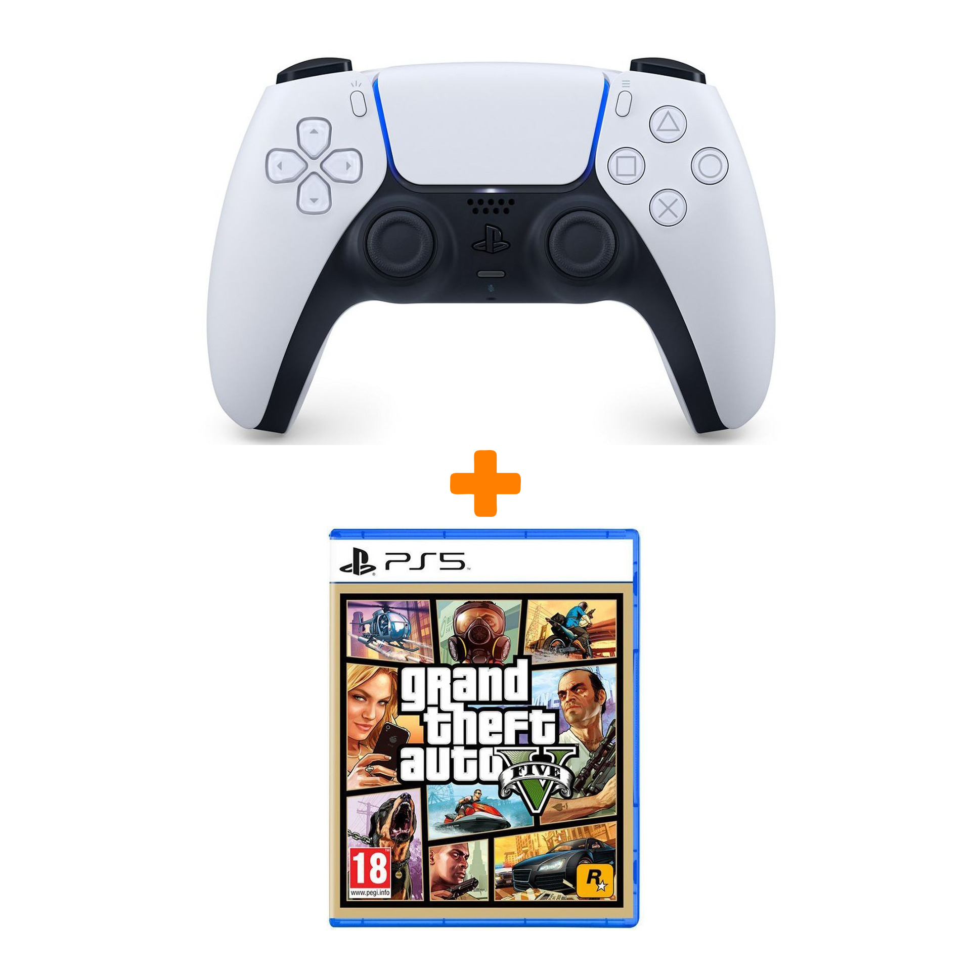 

Набор Grand Theft Auto V [PS5, русские субтитры] + PS5: Контроллер (DualSense: CFI-ZCT1W: SIEE)