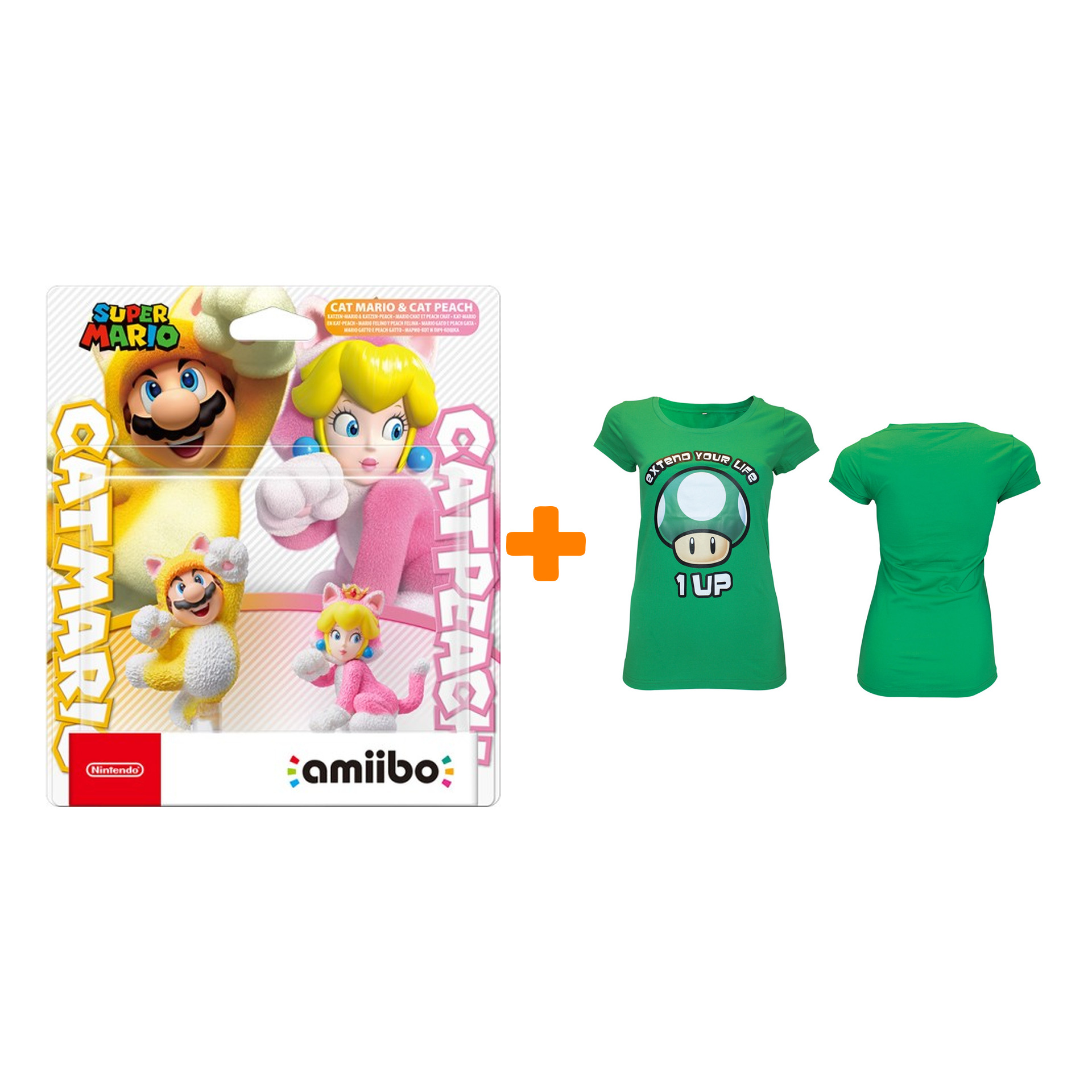 

Набор amiibo Марио-кот и Пич-кошка (amiibo + футболка женская XL)