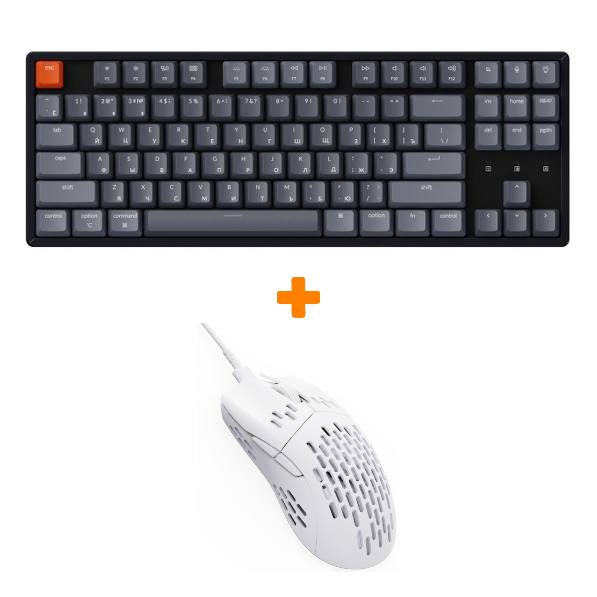 

Набор «Keychron K8» (Мышь M1 white клавиатура K8 Gateron Blue Switch)