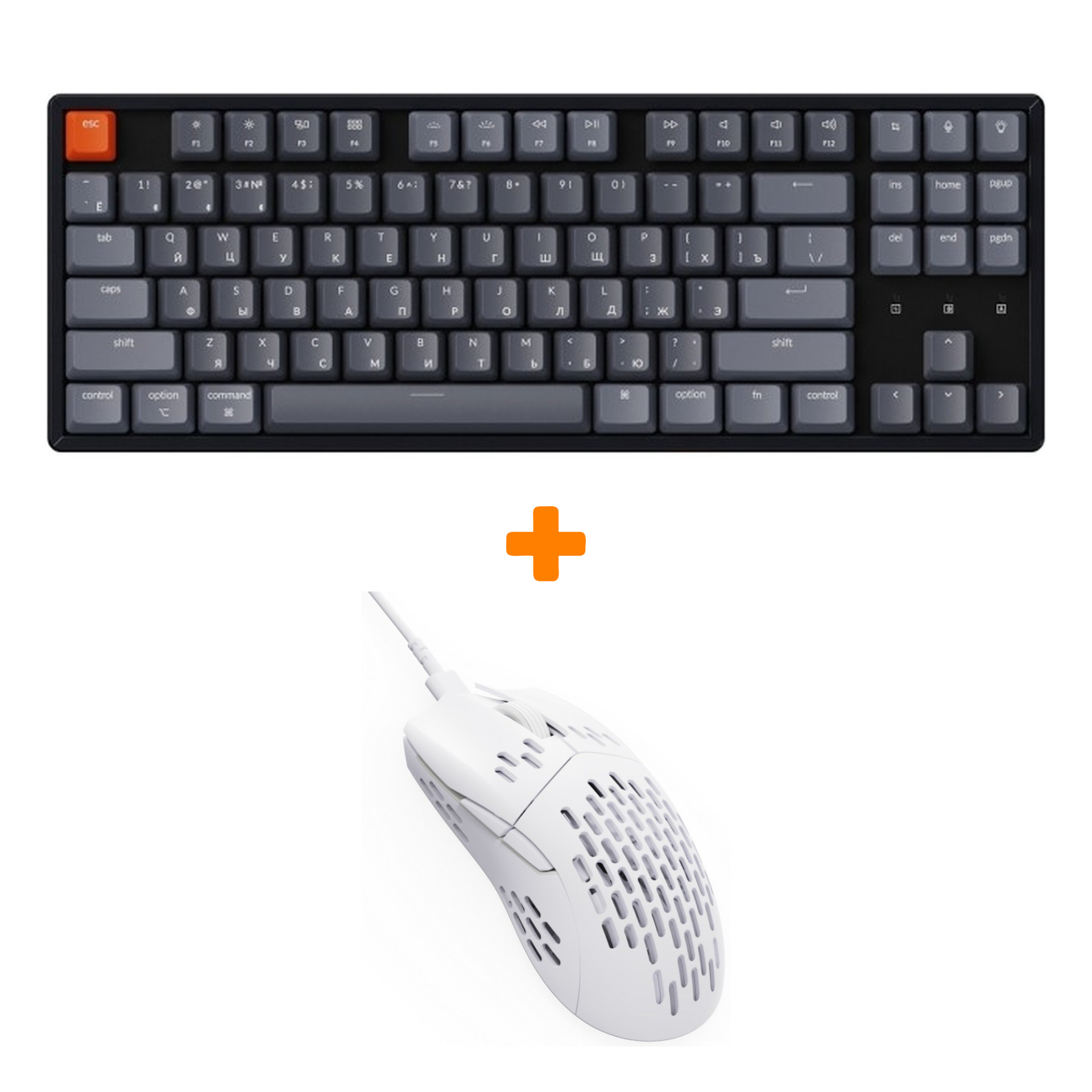 

Набор «Keychron K8» (Мышь M1 white клавиатура K8 RGB Gateron Red Switch)