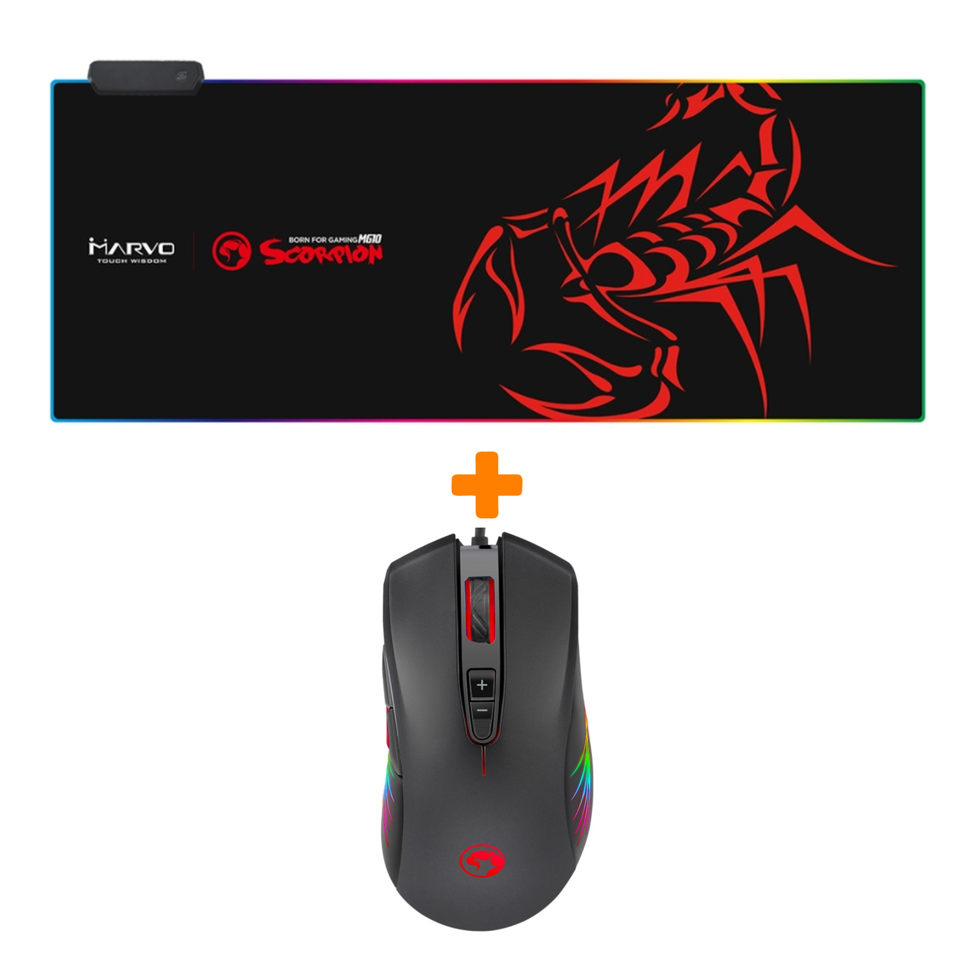 

Набор Мышь Marvo M519 + Коврик RGB Marvo MG010 (XL)