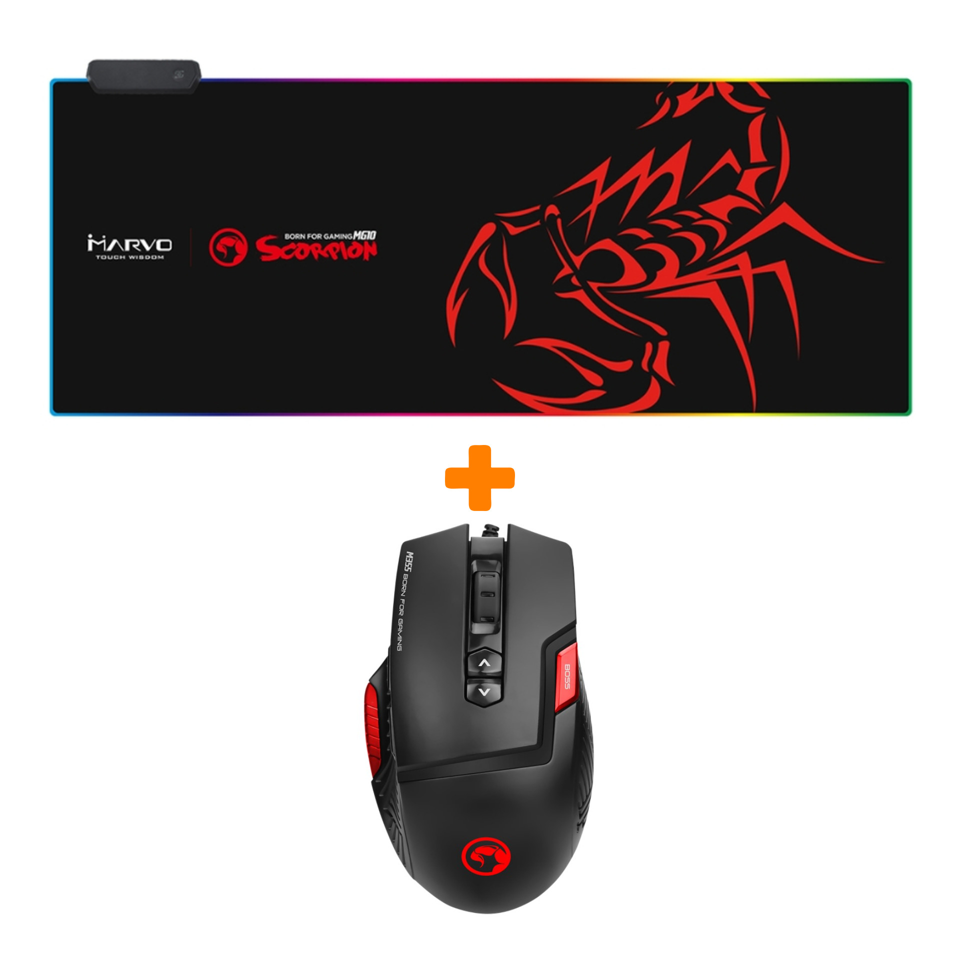 

Набор Мышь Marvo M355 + Коврик RGB Marvo MG010 (XL)
