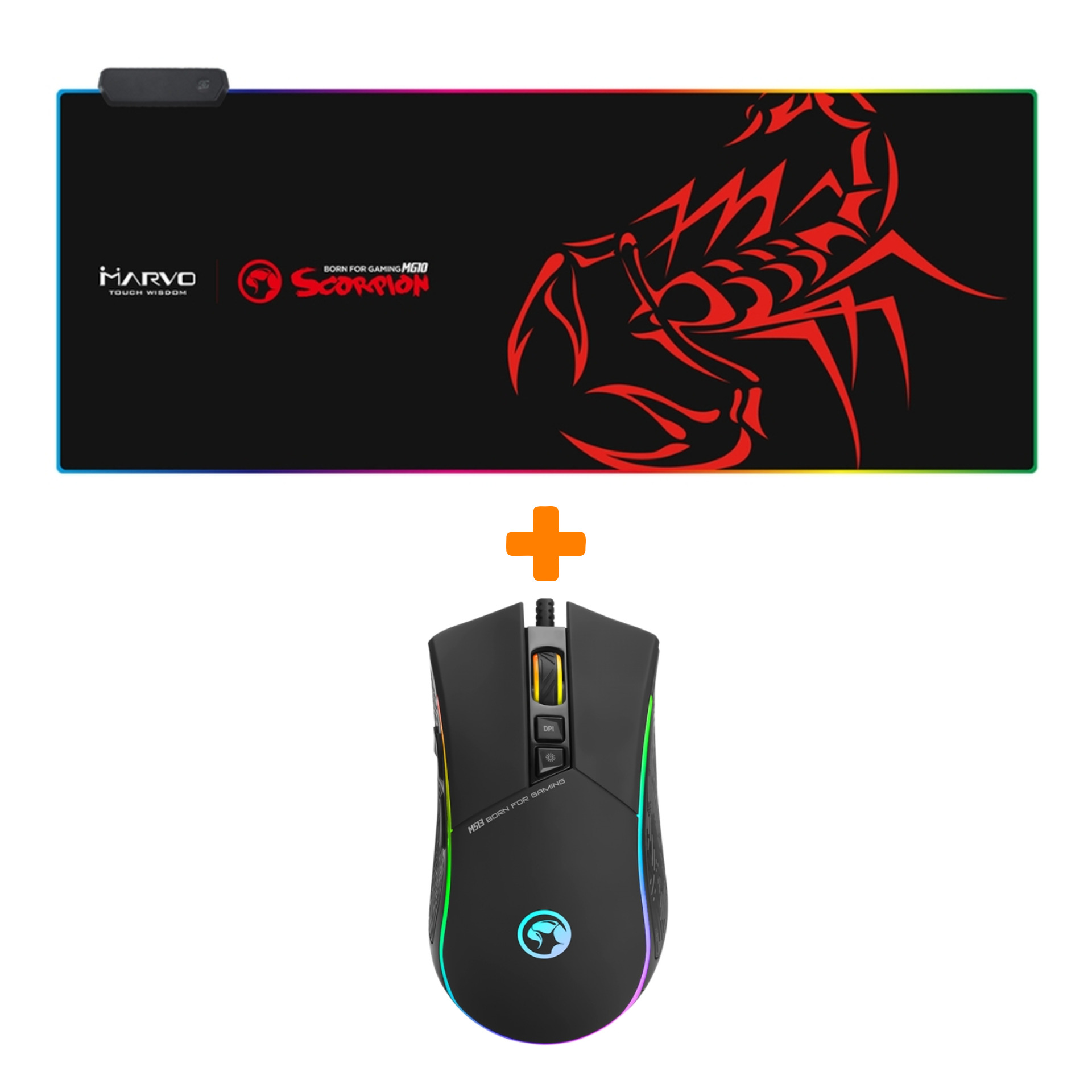 

Набор Мышь Marvo M513 + Коврик RGB Marvo MG010 (XL)