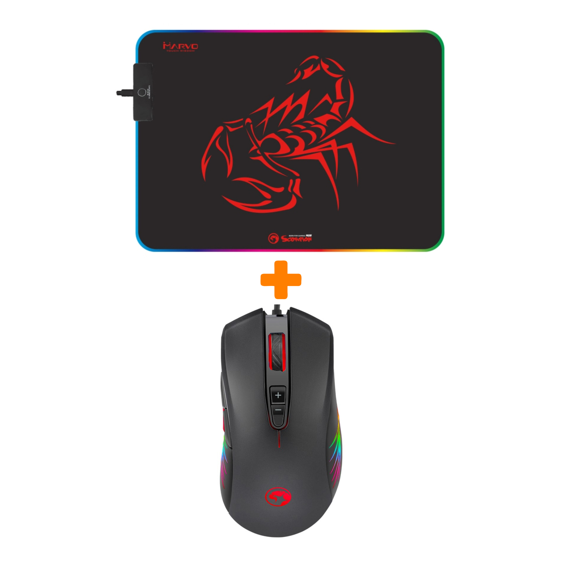 

Набор Мышь Marvo M519 + Коврик RGB Marvo MG08 (M)