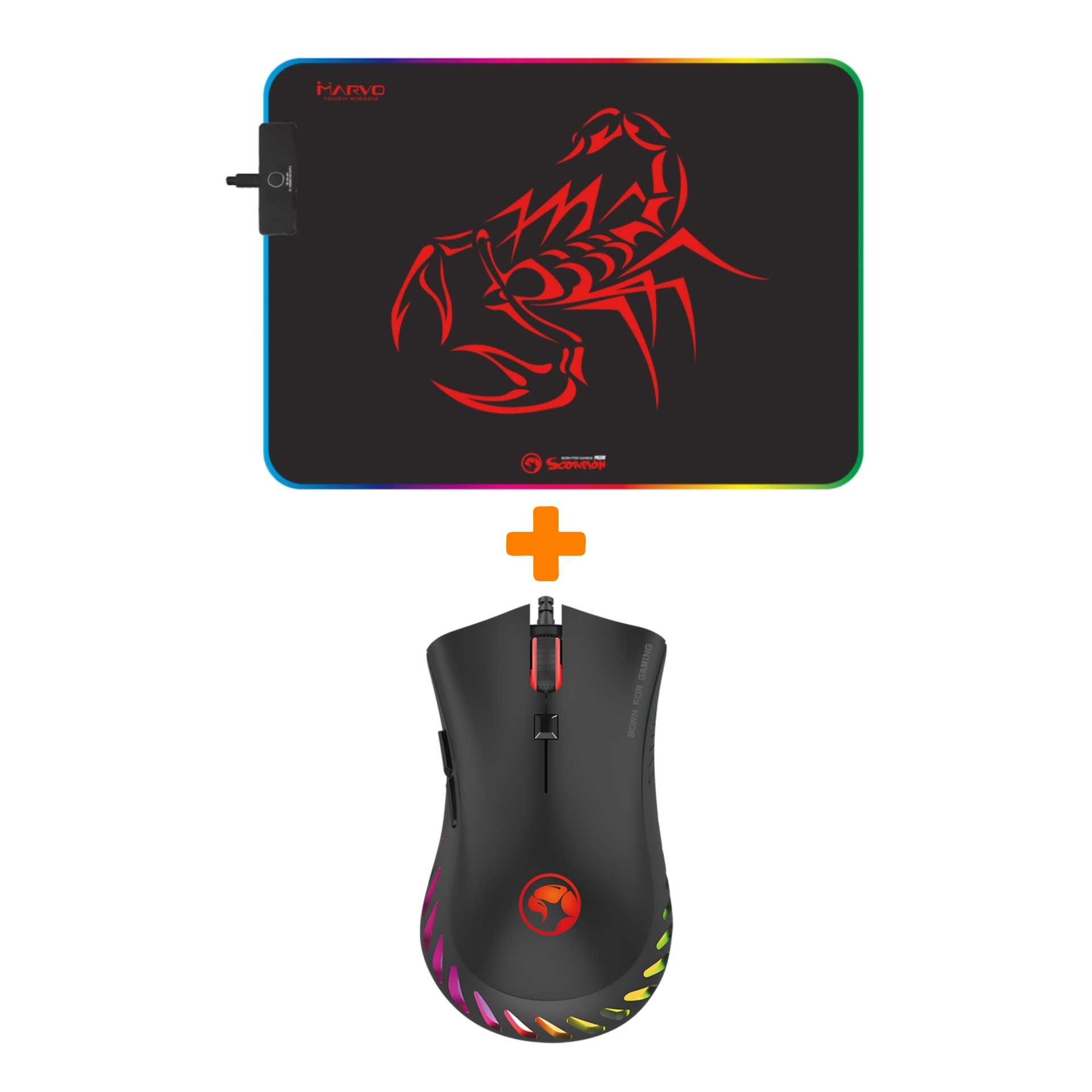 

Набор Мышь Marvo G985 + Коврик RGB Marvo MG08 (M)