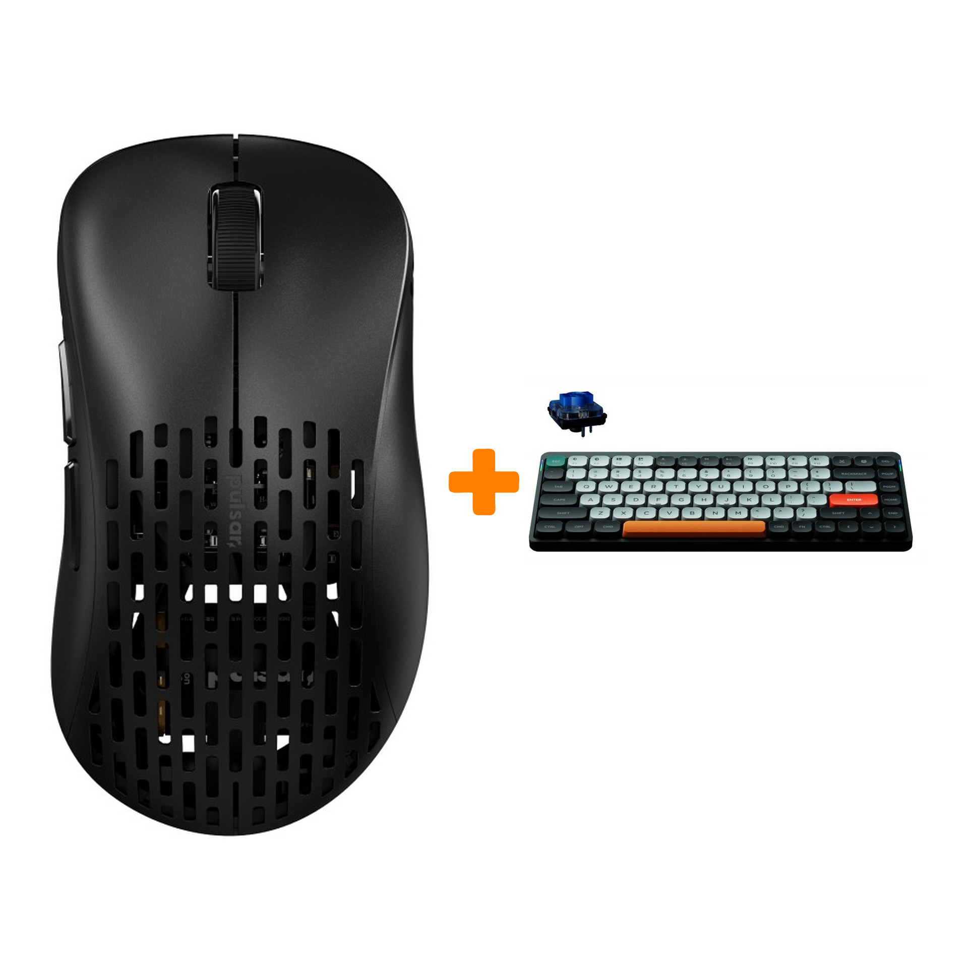 

Набор Мышь Pulsar Xlite Wireless V2 Competition Black + Клавиатура Keychron K3, White LED Blue Switch