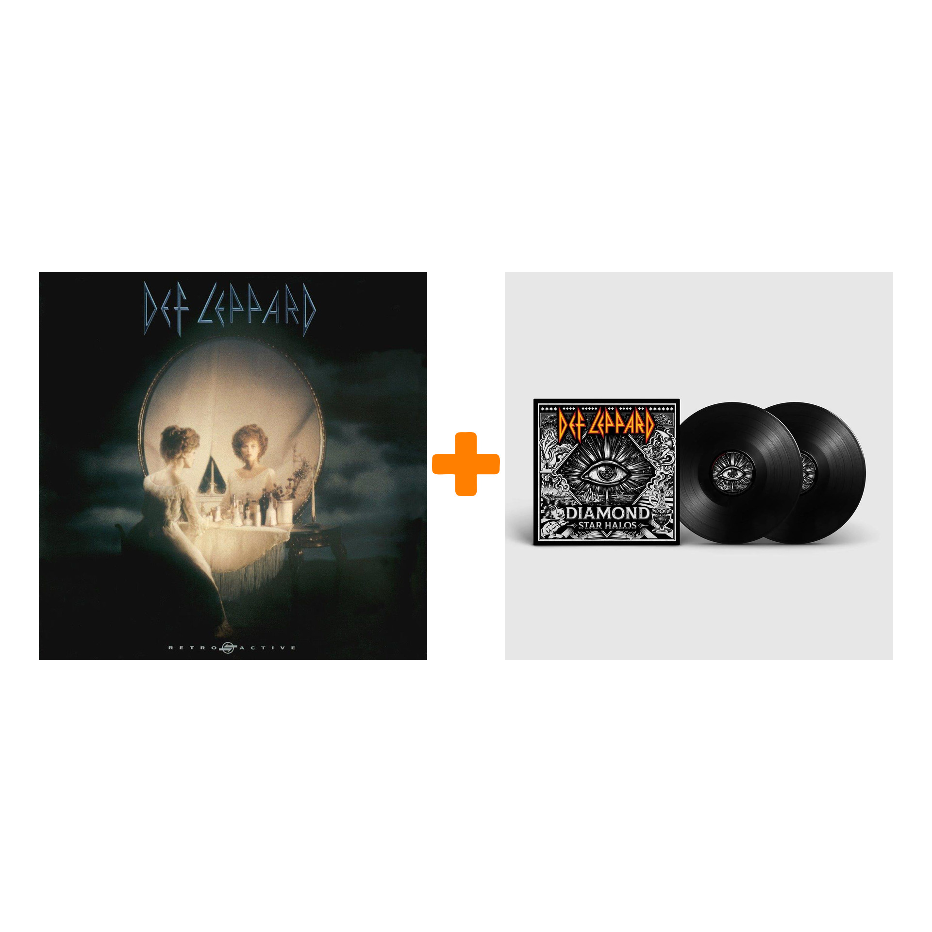 

Набор для меломанов «Рок»: Def Leppard – Diamond Star Halos (2 LP) + Def Leppard – Retro Active (LP)