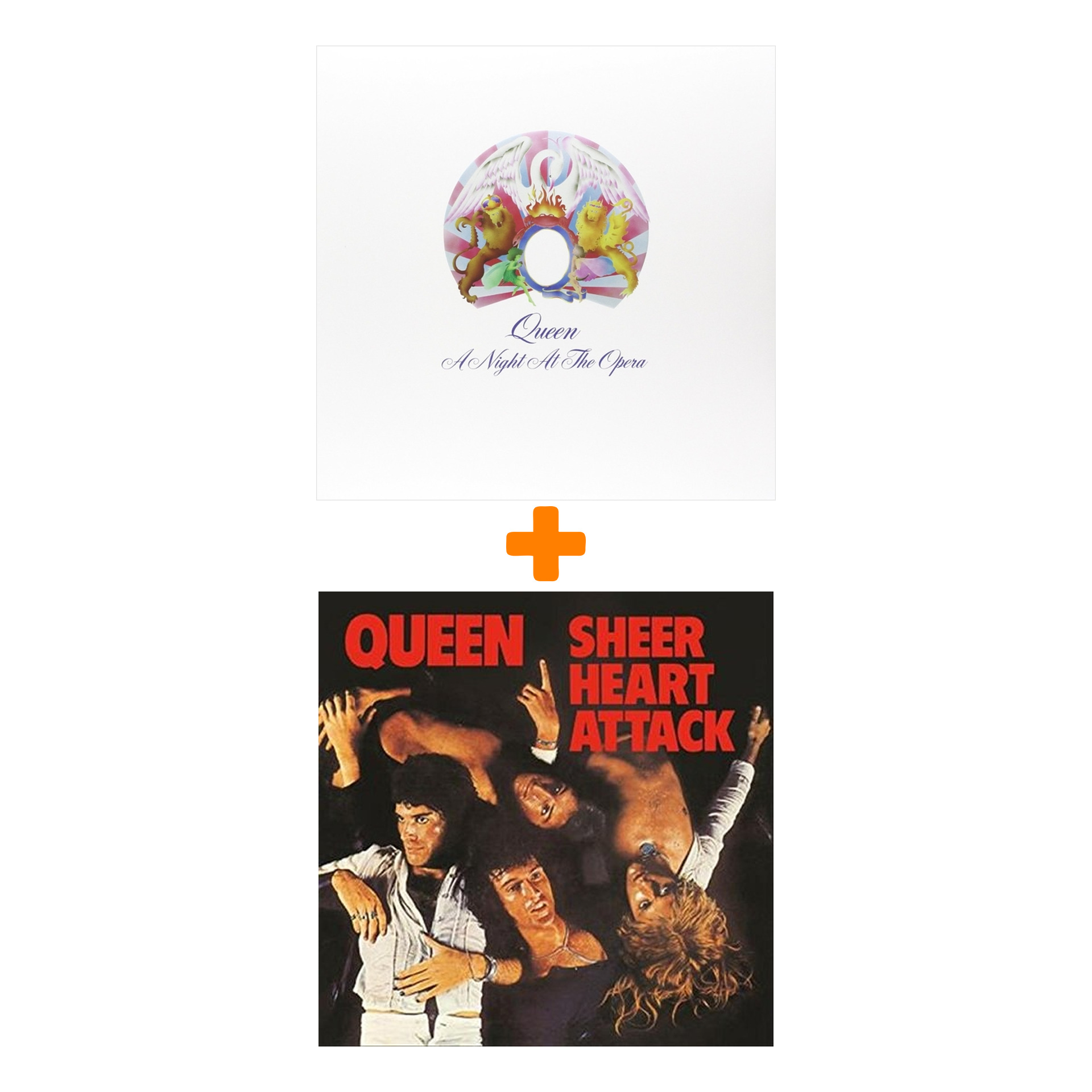 Queen – A Night At The Opera (LP) + Sheer Heart Attack (LP) цена и фото