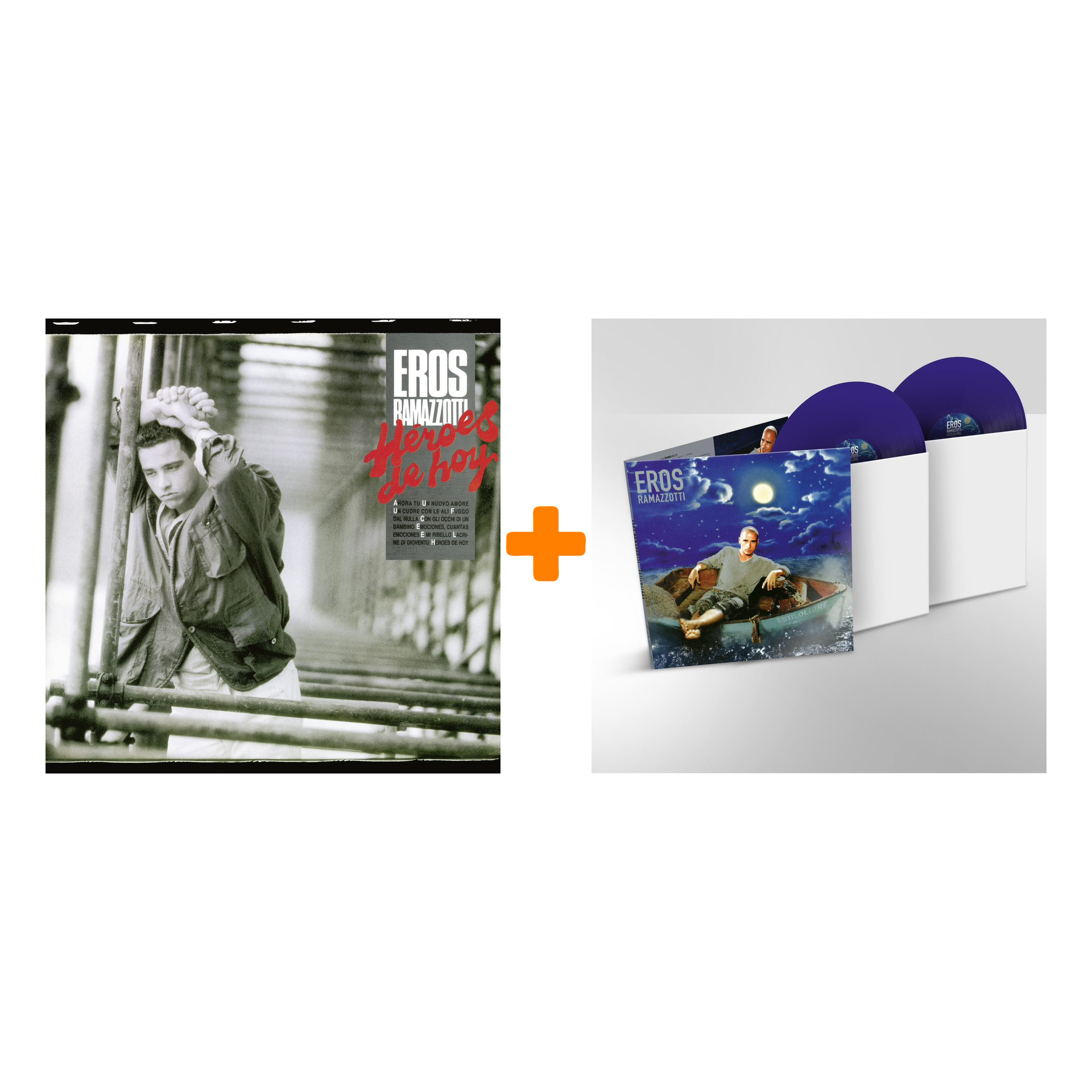 

Eros Ramazzotti – Estilolibre. Coloured Blue Vinyl (2 LP) + Heroes De Hoy. 35th Anniversary Edition. Coloured Orange Vinyl (LP)