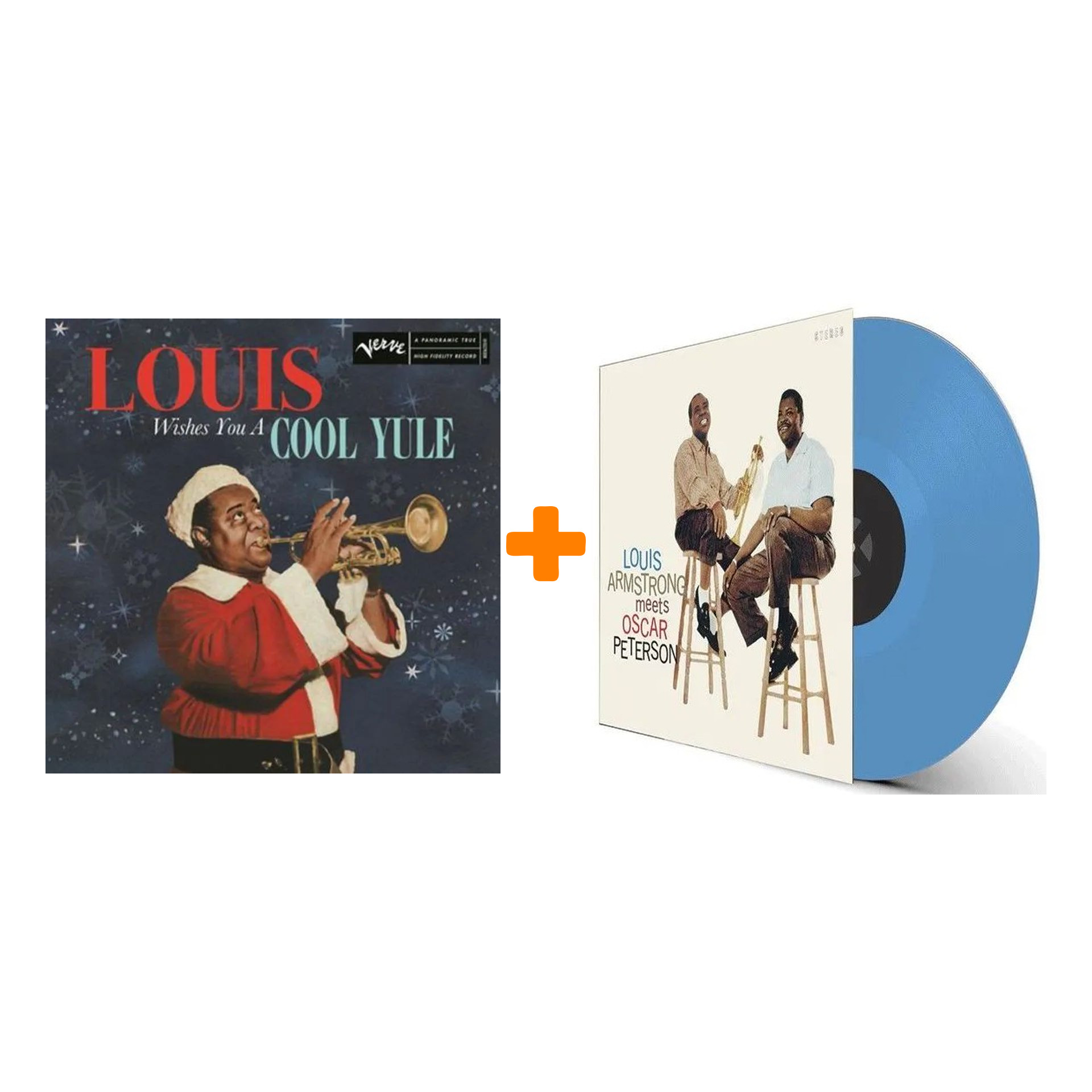 

Louis Armstrong – Louis Wishes You A Cool Yule Coloured Red Vinyl (LP) + Meets Oscar Peterson Coloured Blue Vinyl (LP) Комплект