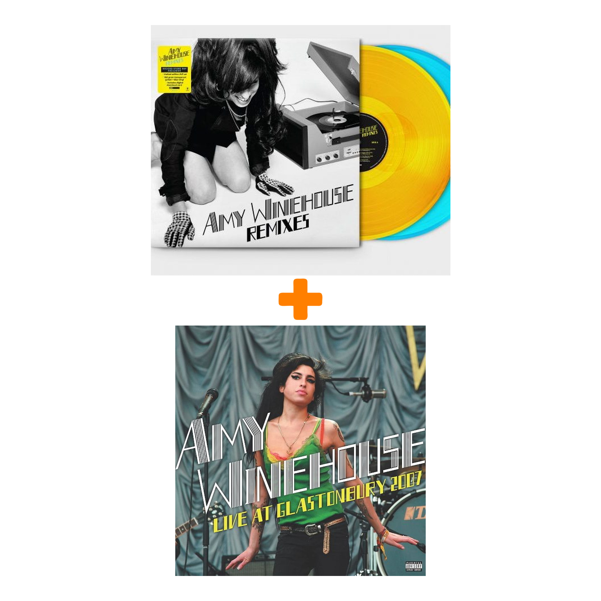 

Amy Winehouse – Live At Glastonbury 2007 (2 LP) + Remixes (2 LP) Комплект