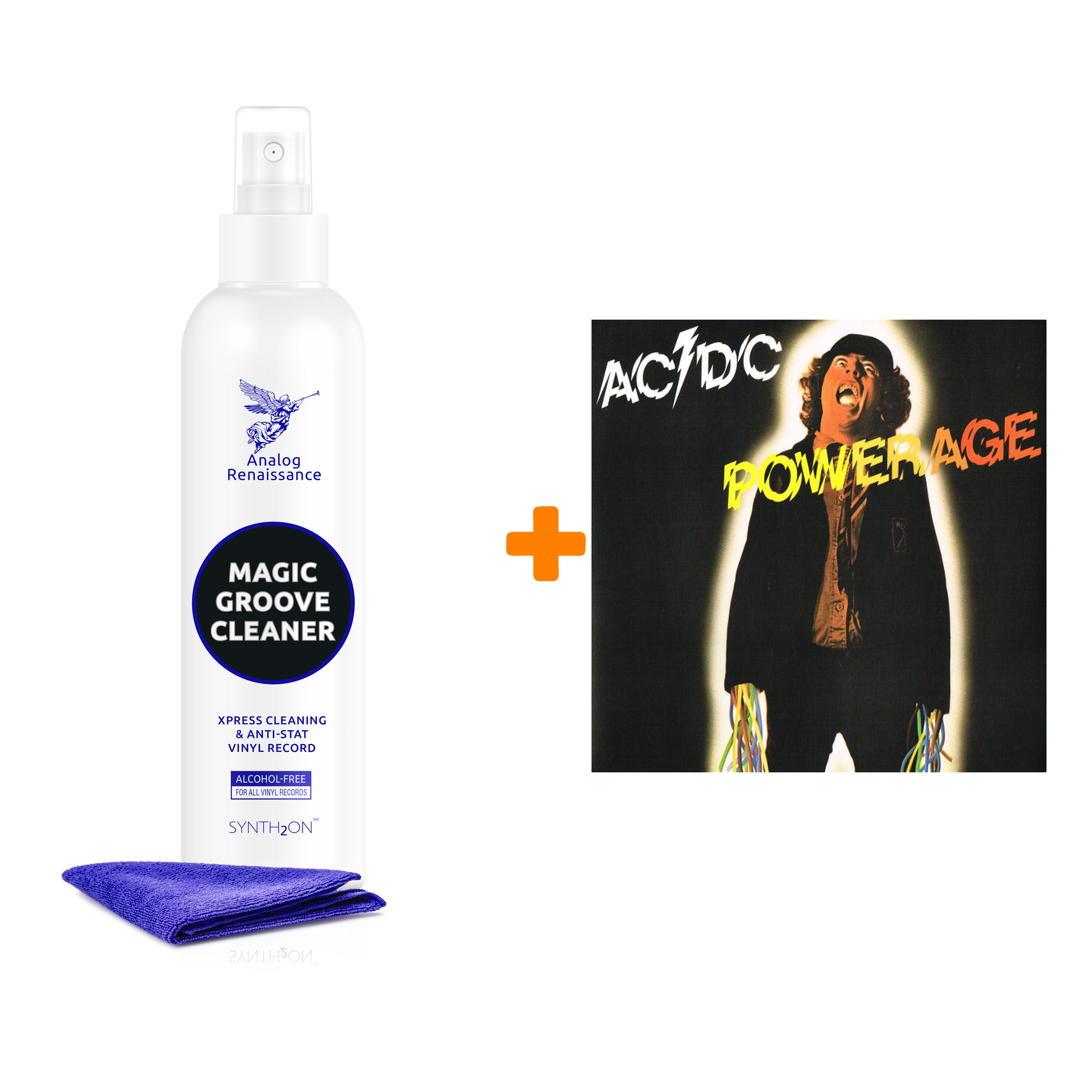 

AC/DC Powerage Limited Edition LP + Спрей для очистки LP с микрофиброй 250мл Набор