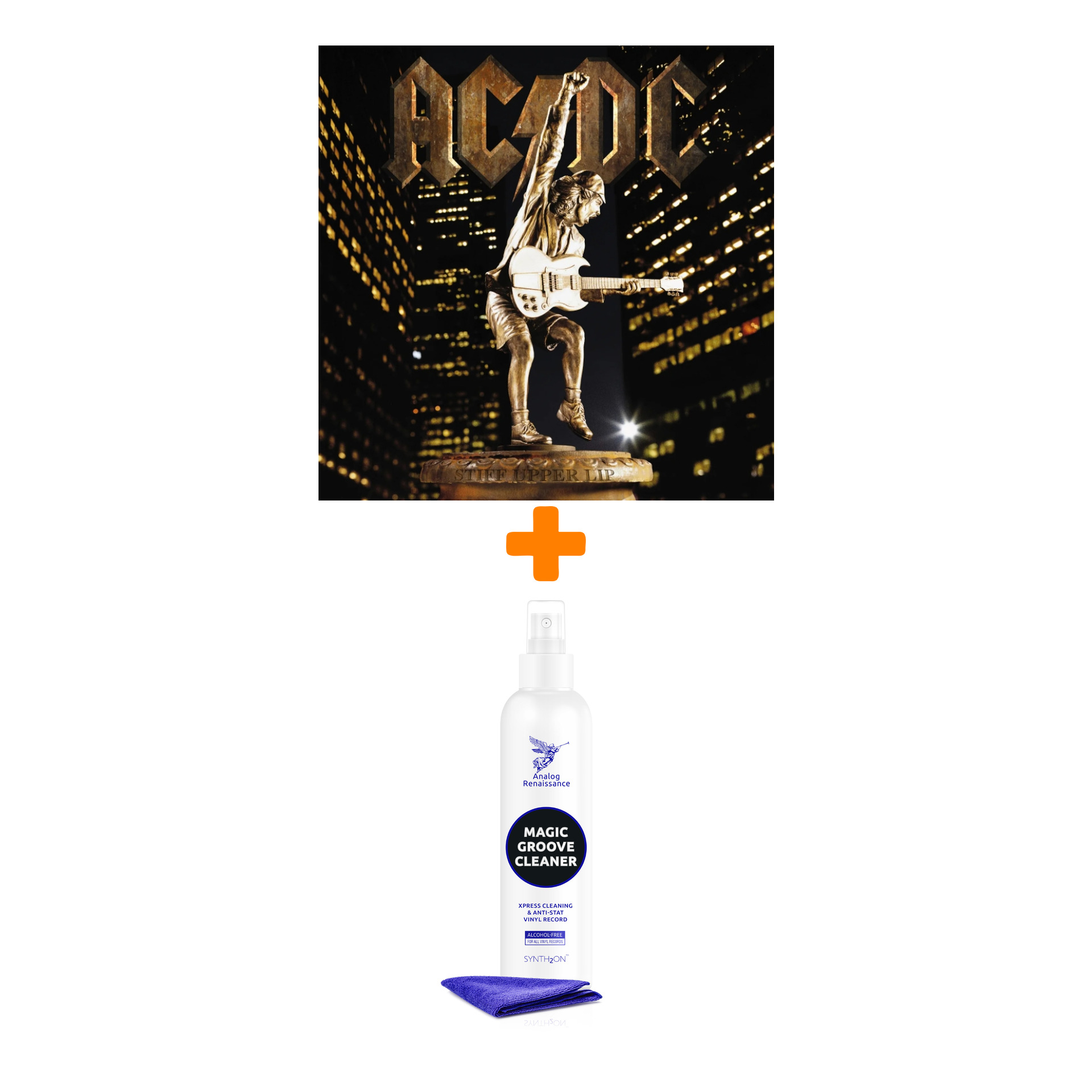 

AC/DC Stiff Upper Lip LP + Спрей для очистки LP с микрофиброй 250мл Набор